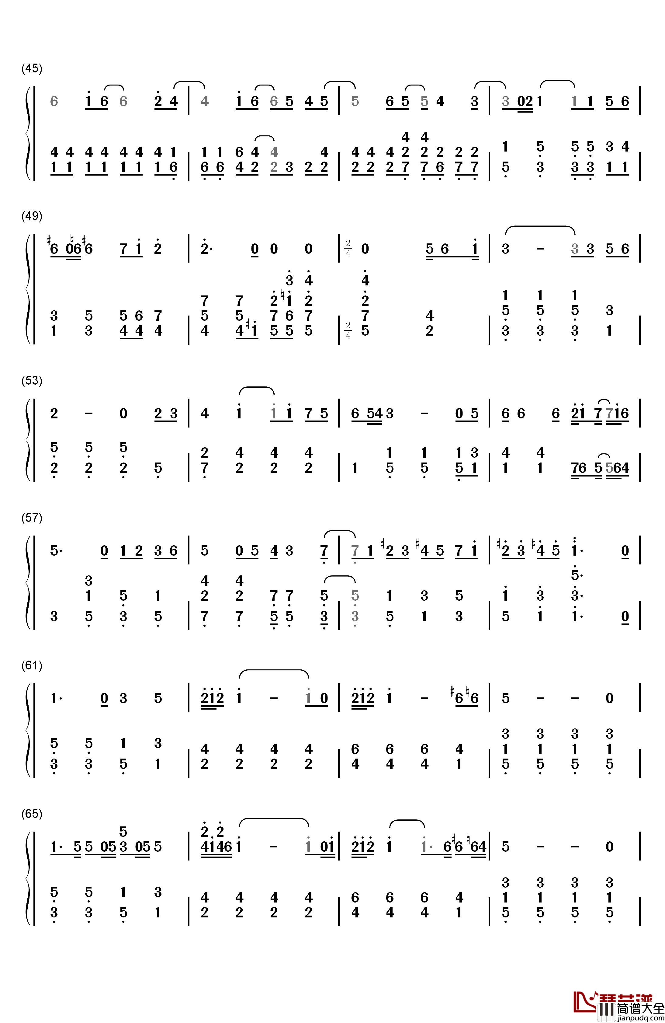 Hey_Jude钢琴简谱_数字双手_披头士乐队__The_Beatles