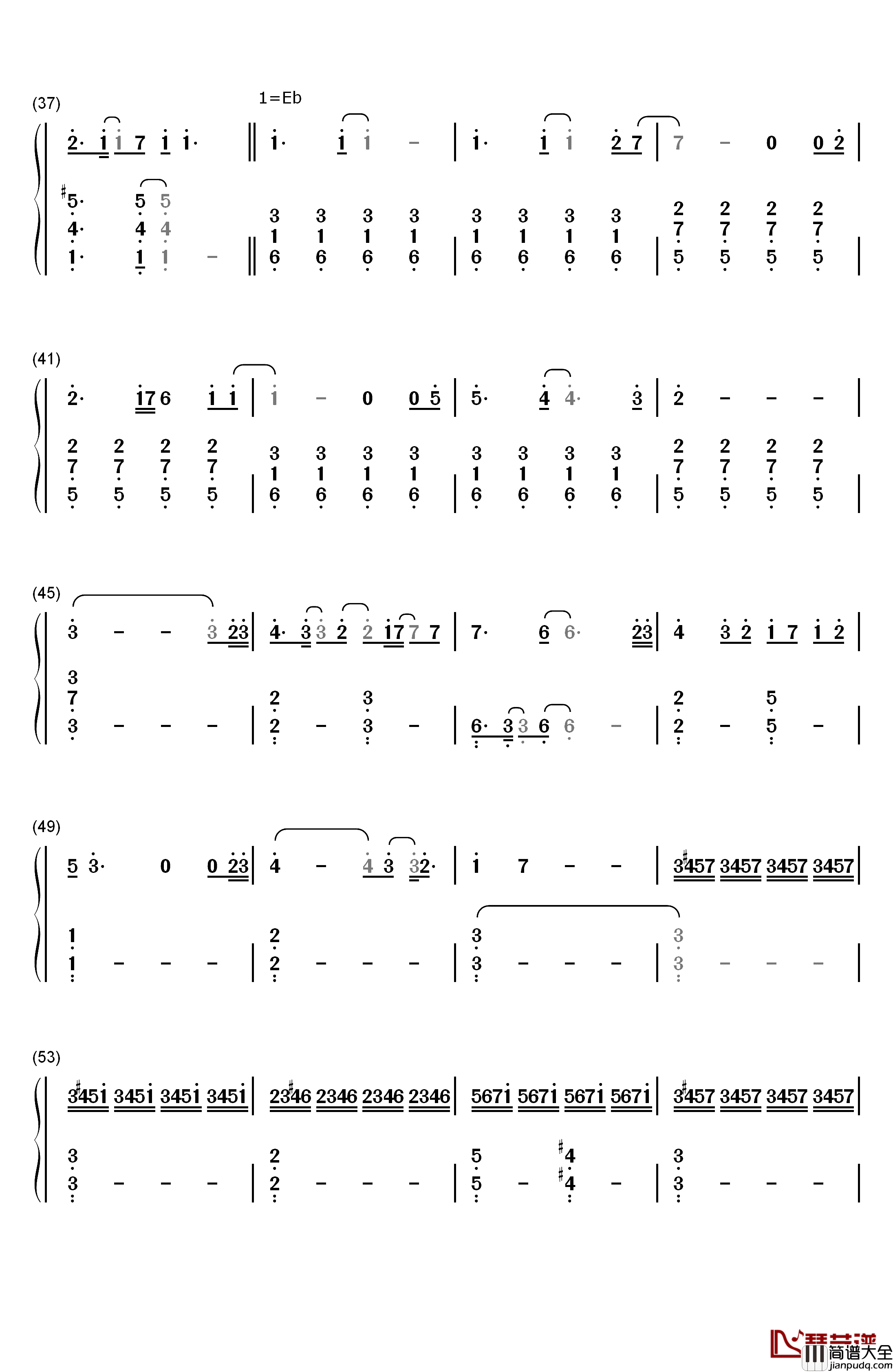 If_I_Dare钢琴简谱_数字双手_Sara_Bareilles