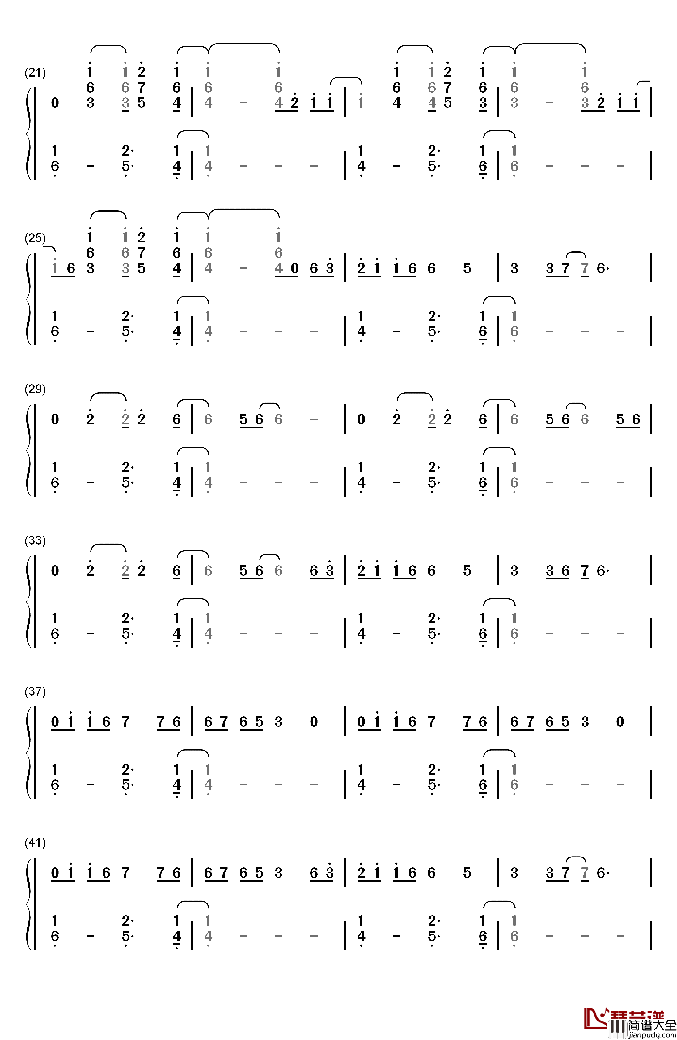 Find_You钢琴简谱_数字双手_Nick_Jonas
