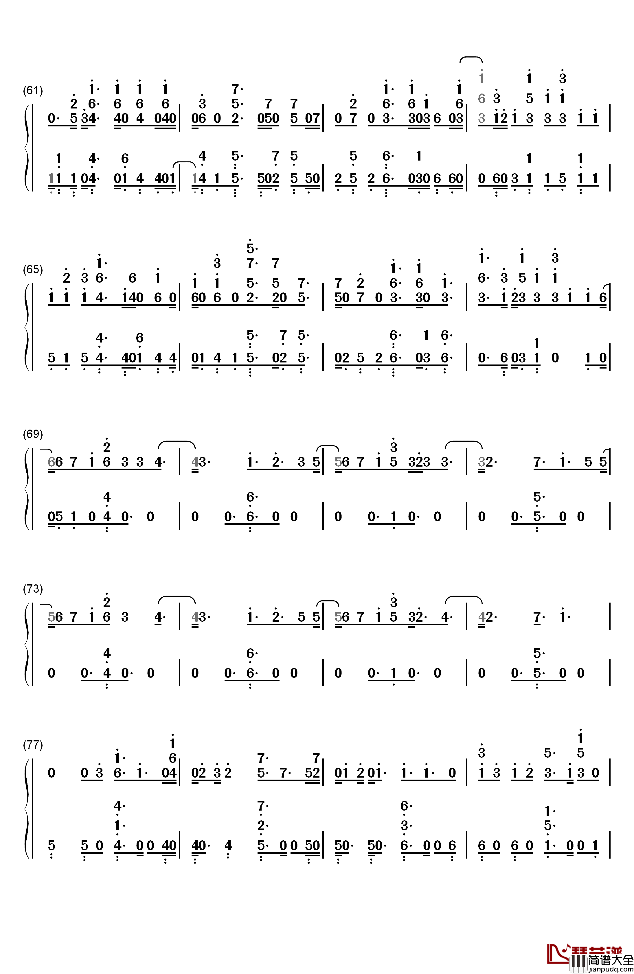 No_Promises钢琴简谱_数字双手_Cheat_Codes