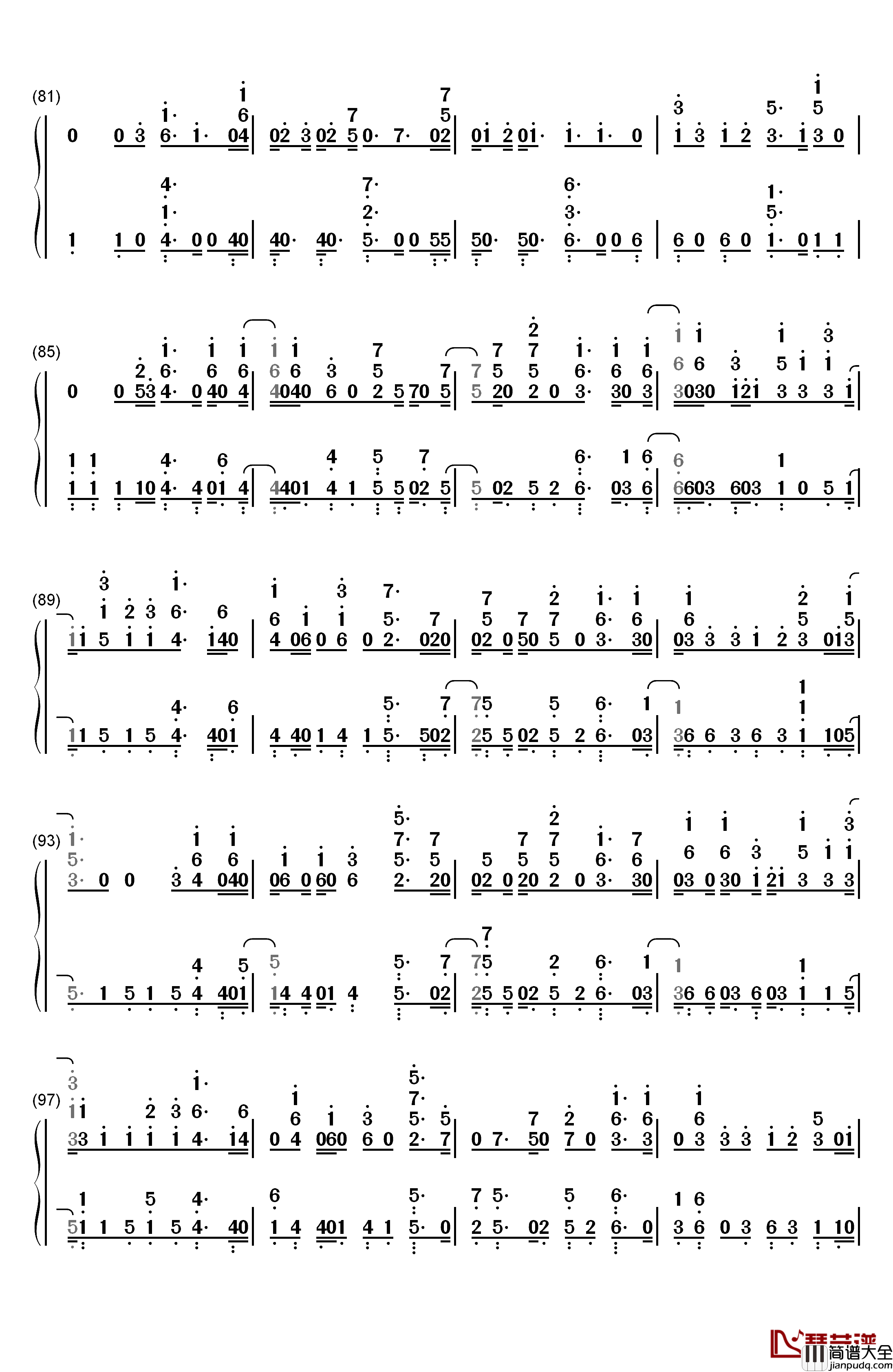 No_Promises钢琴简谱_数字双手_Cheat_Codes