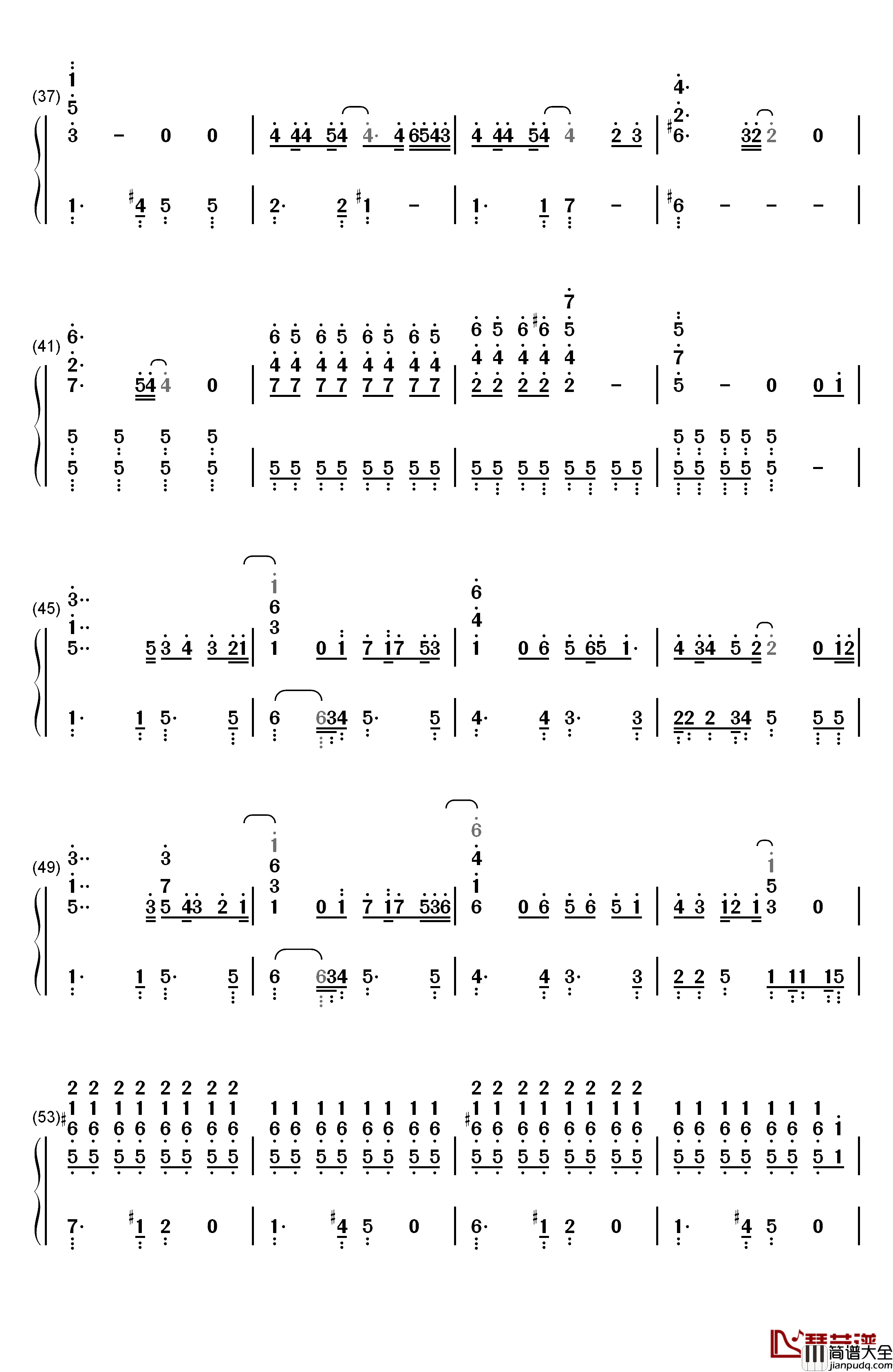 来吧甜蜜的死亡钢琴简谱_数字双手_Arianne