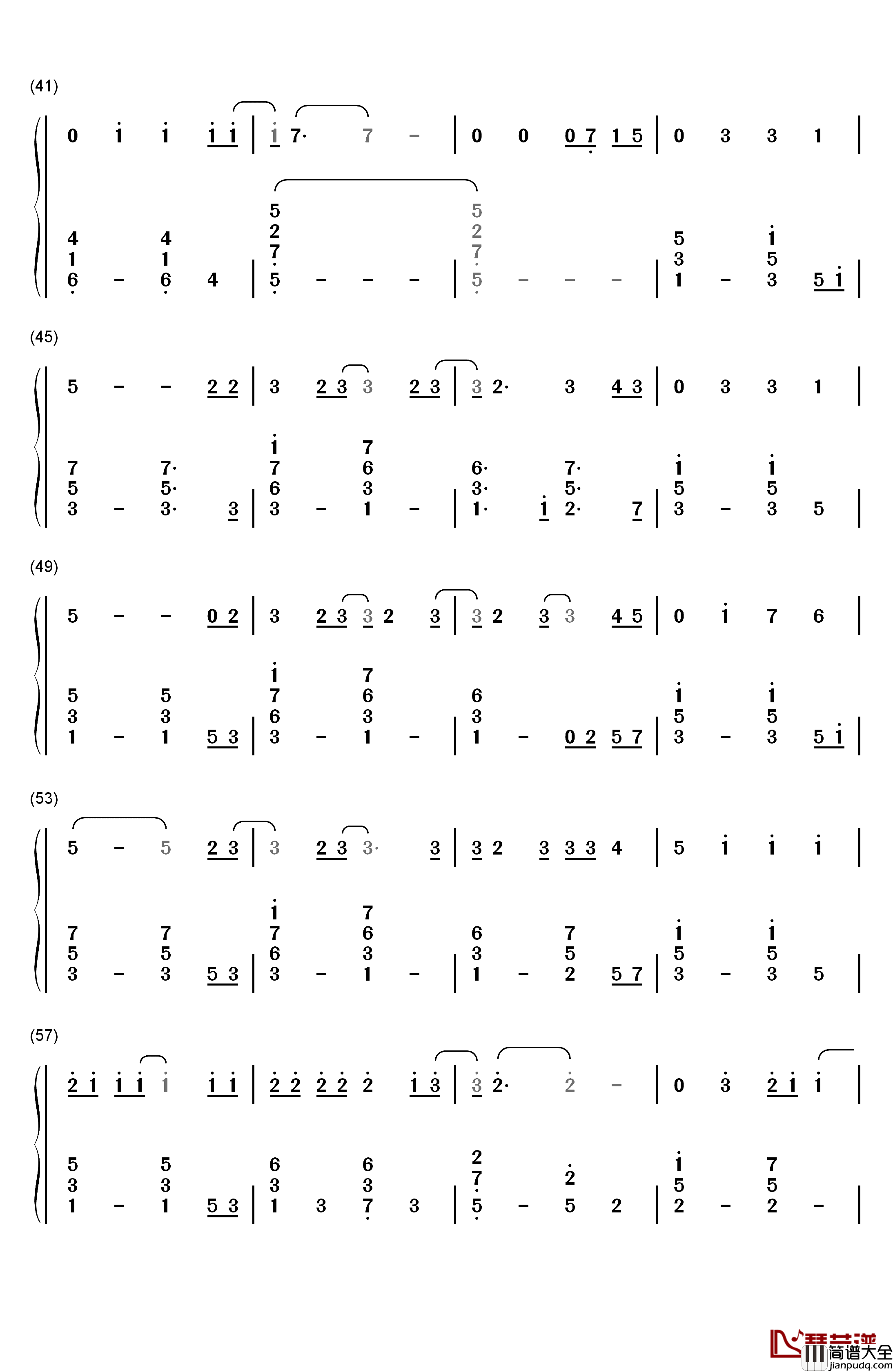 Because_Of_You钢琴简谱_数字双手_凯莉·克莱森__Kelly_Clarkson