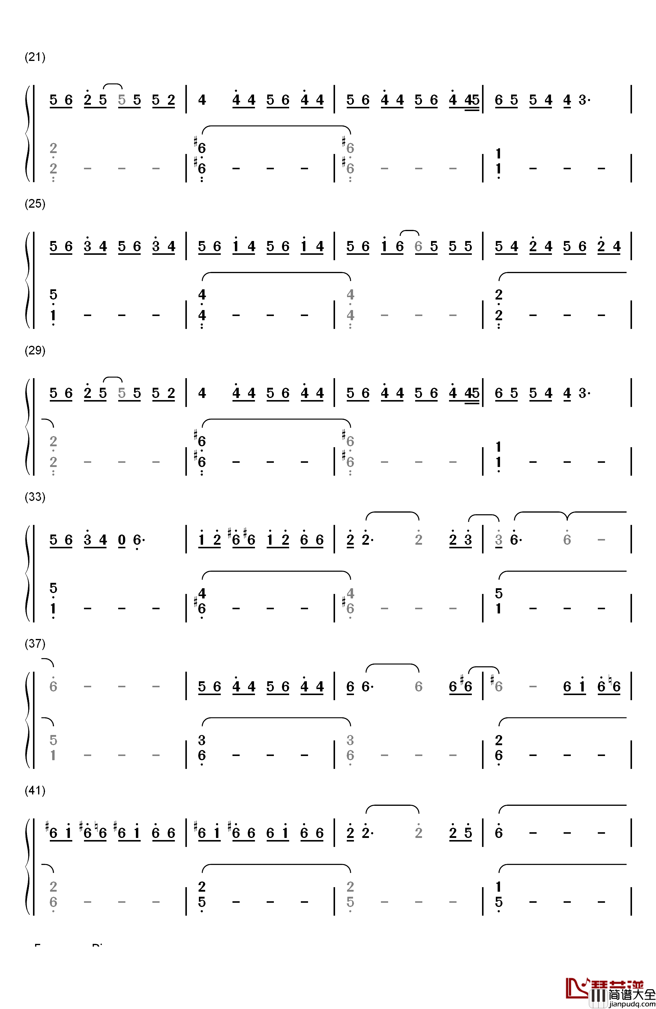 Hypnotised钢琴简谱_数字双手_Coldplay