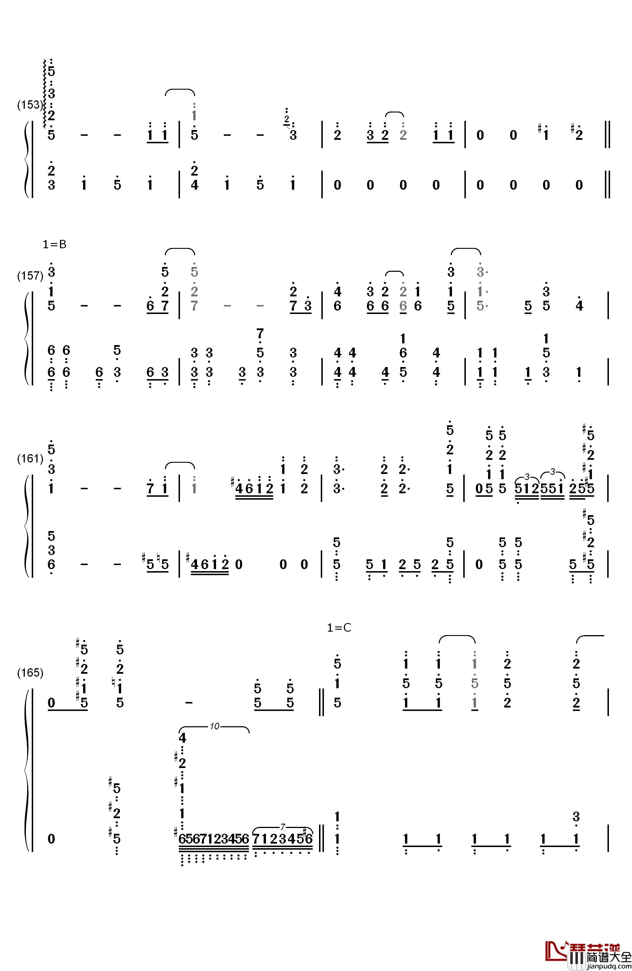 地球最后の告白を钢琴简谱_数字双手_GUMI