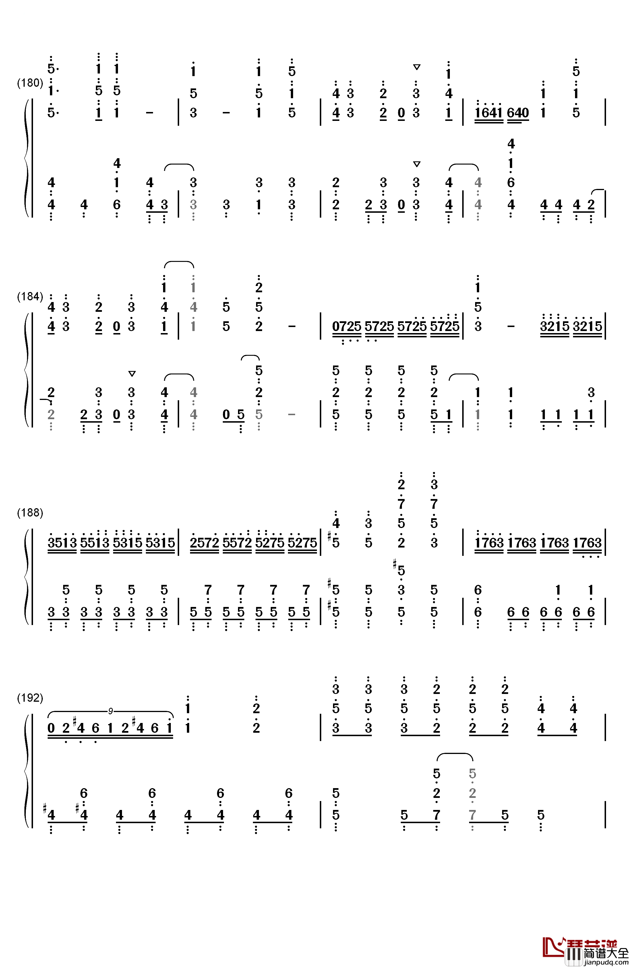 地球最后の告白を钢琴简谱_数字双手_GUMI