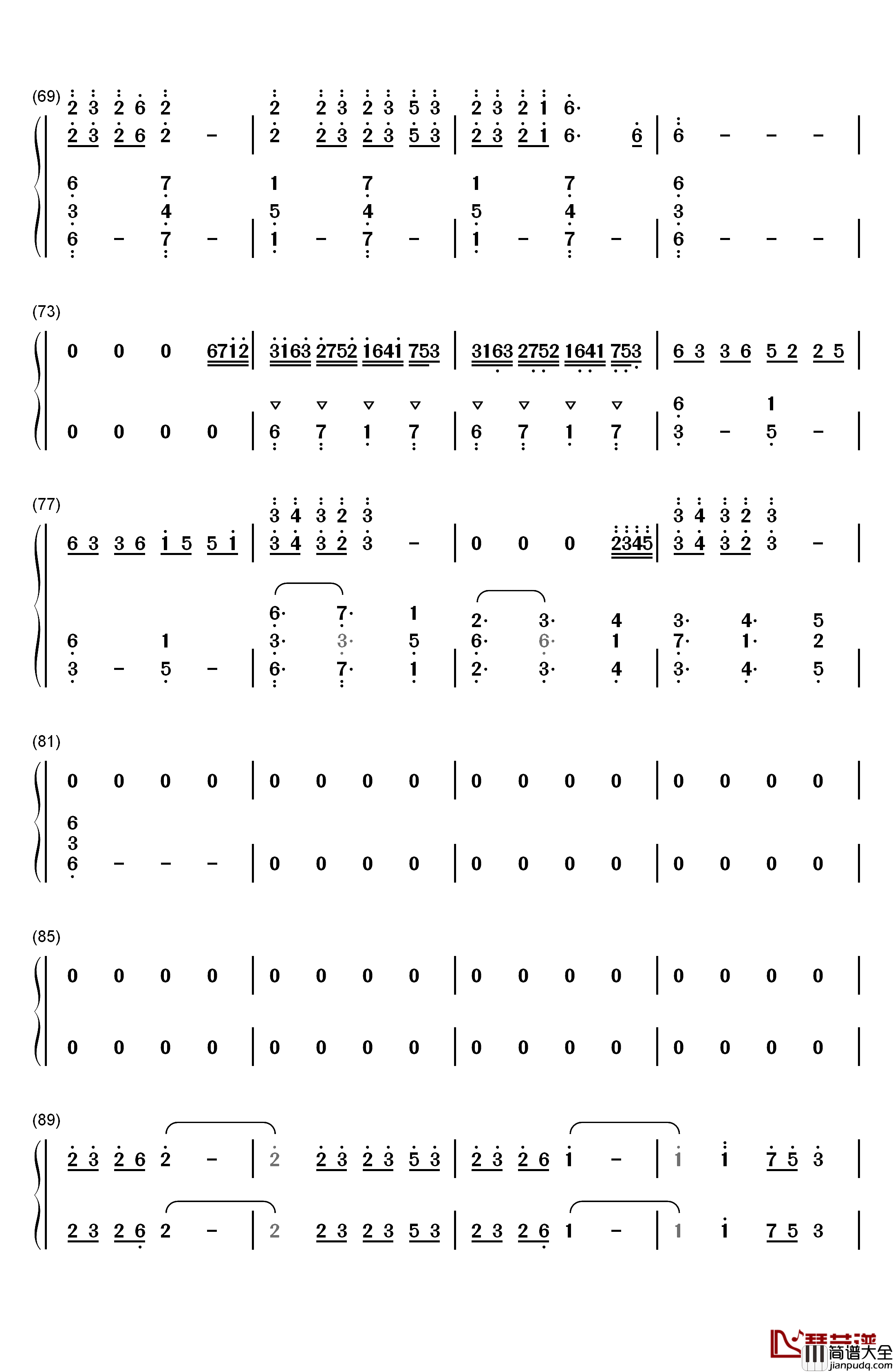 Merry_Christmas_Mr_Lawrence钢琴简谱_数字双手_坂本龙一