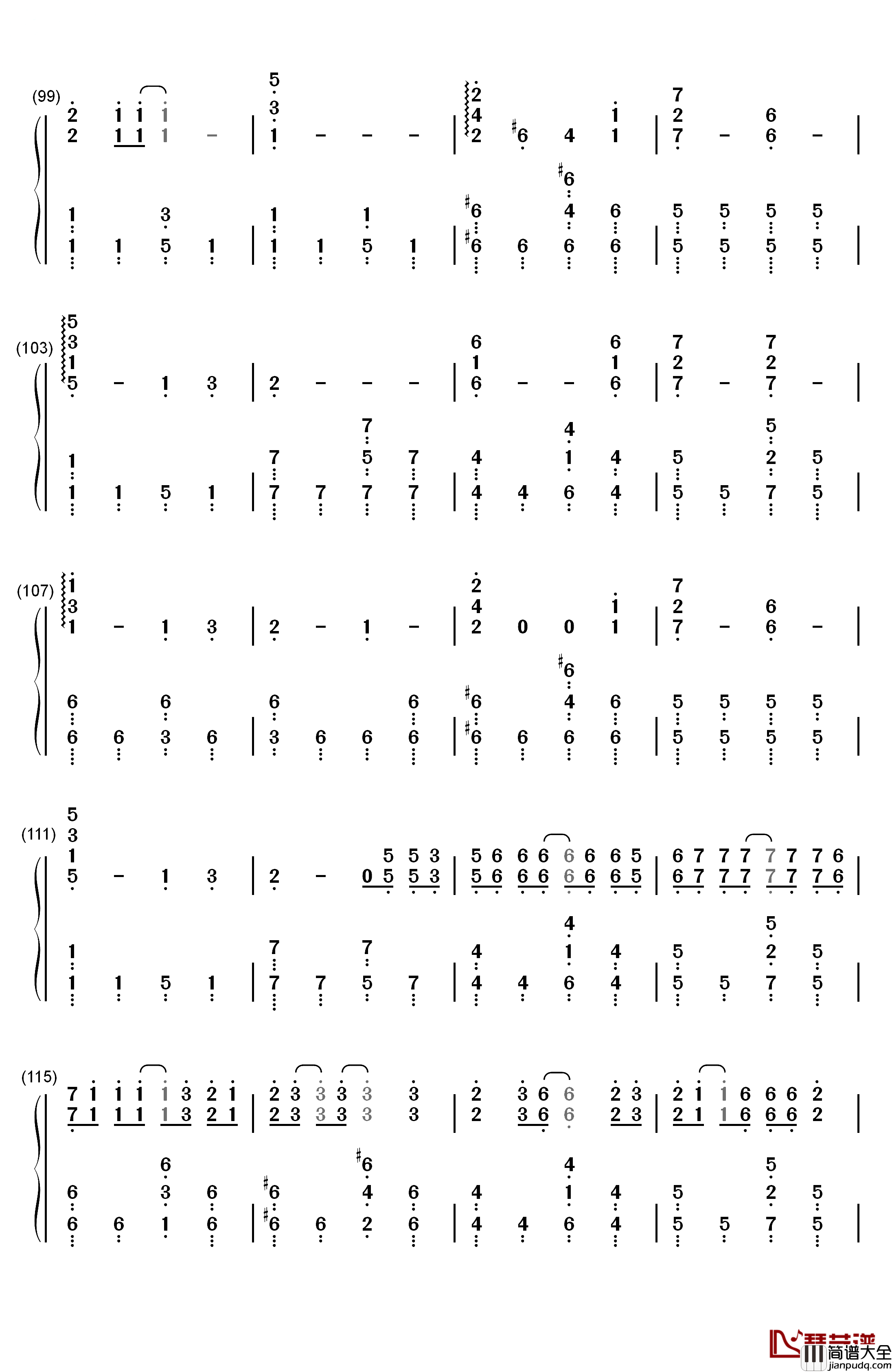 Secret_Base_~君がくれたもの~钢琴简谱_数字双手_ZONE
