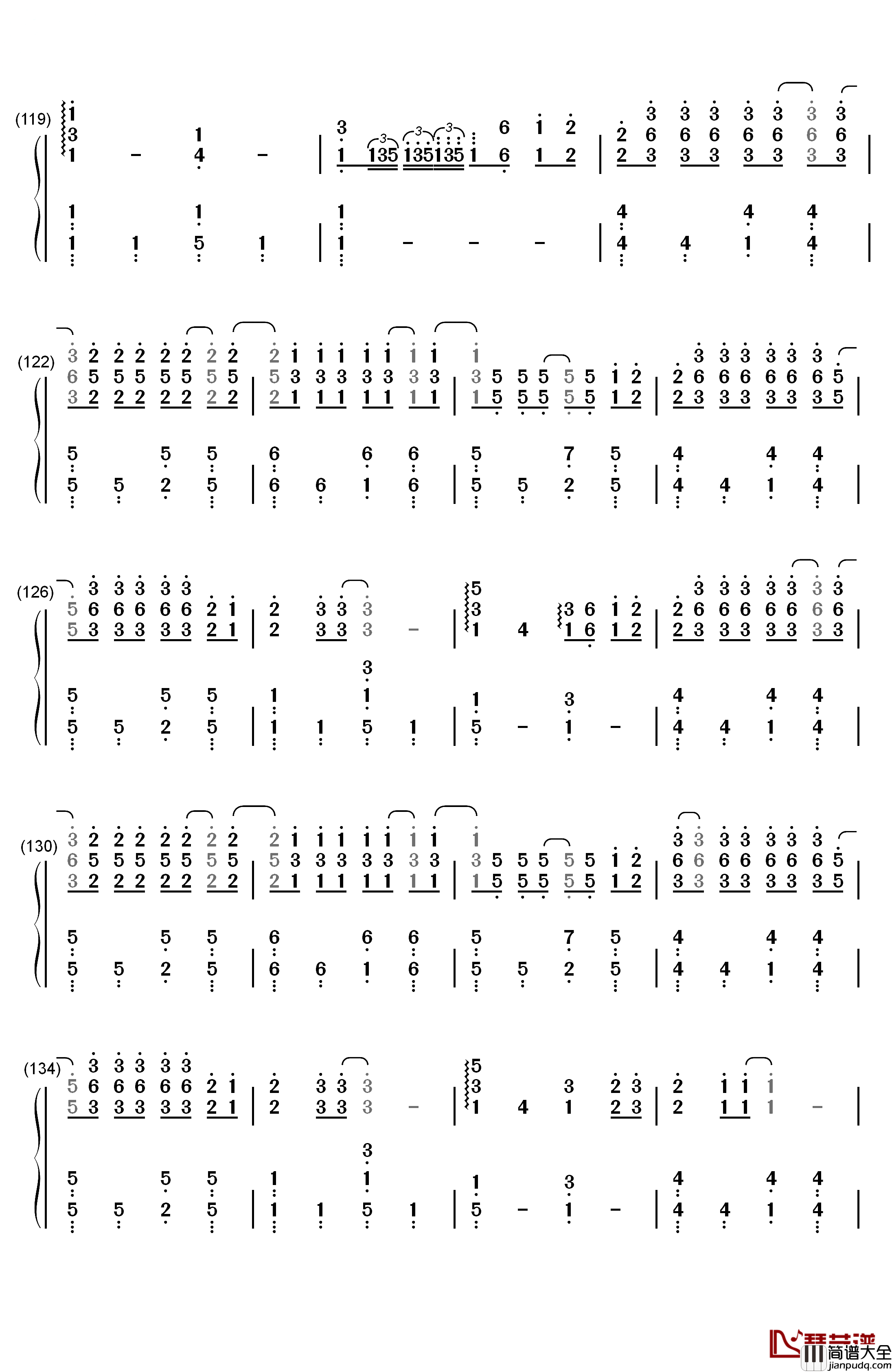Secret_Base_~君がくれたもの~钢琴简谱_数字双手_ZONE