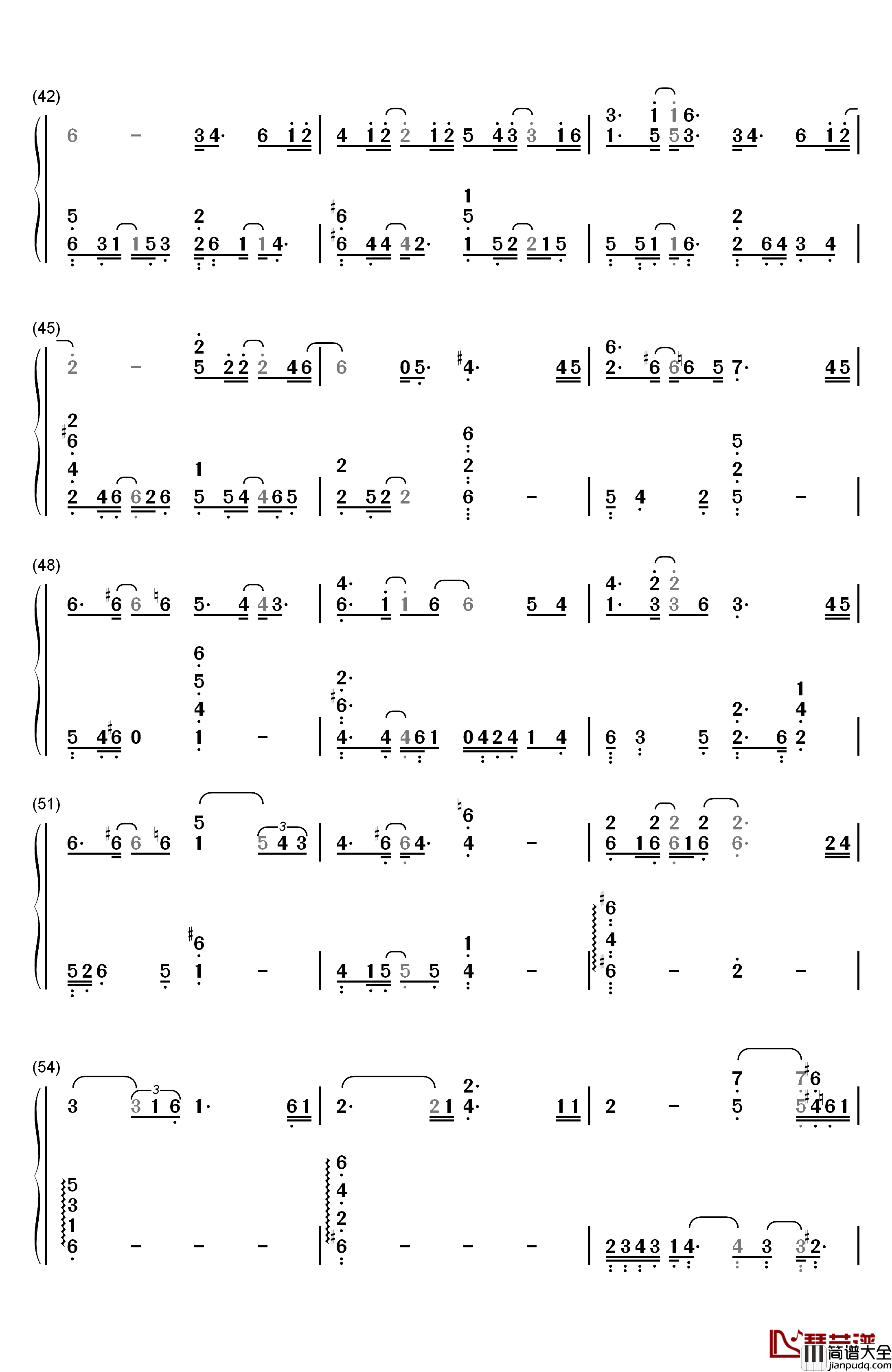 Sing_for_You钢琴简谱_数字双手_EXO