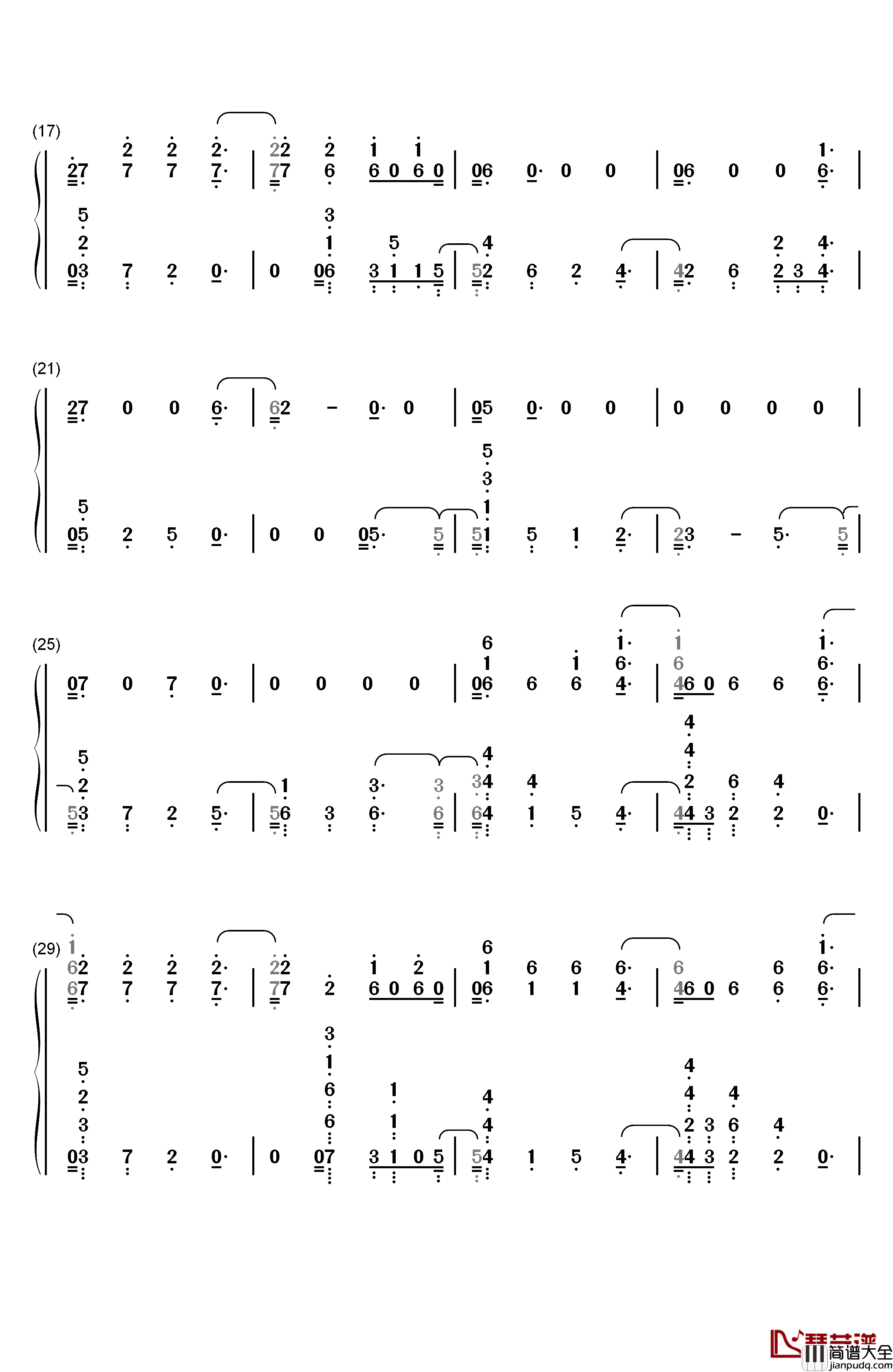 Deliver钢琴简谱_数字双手_Fifth_Harmony