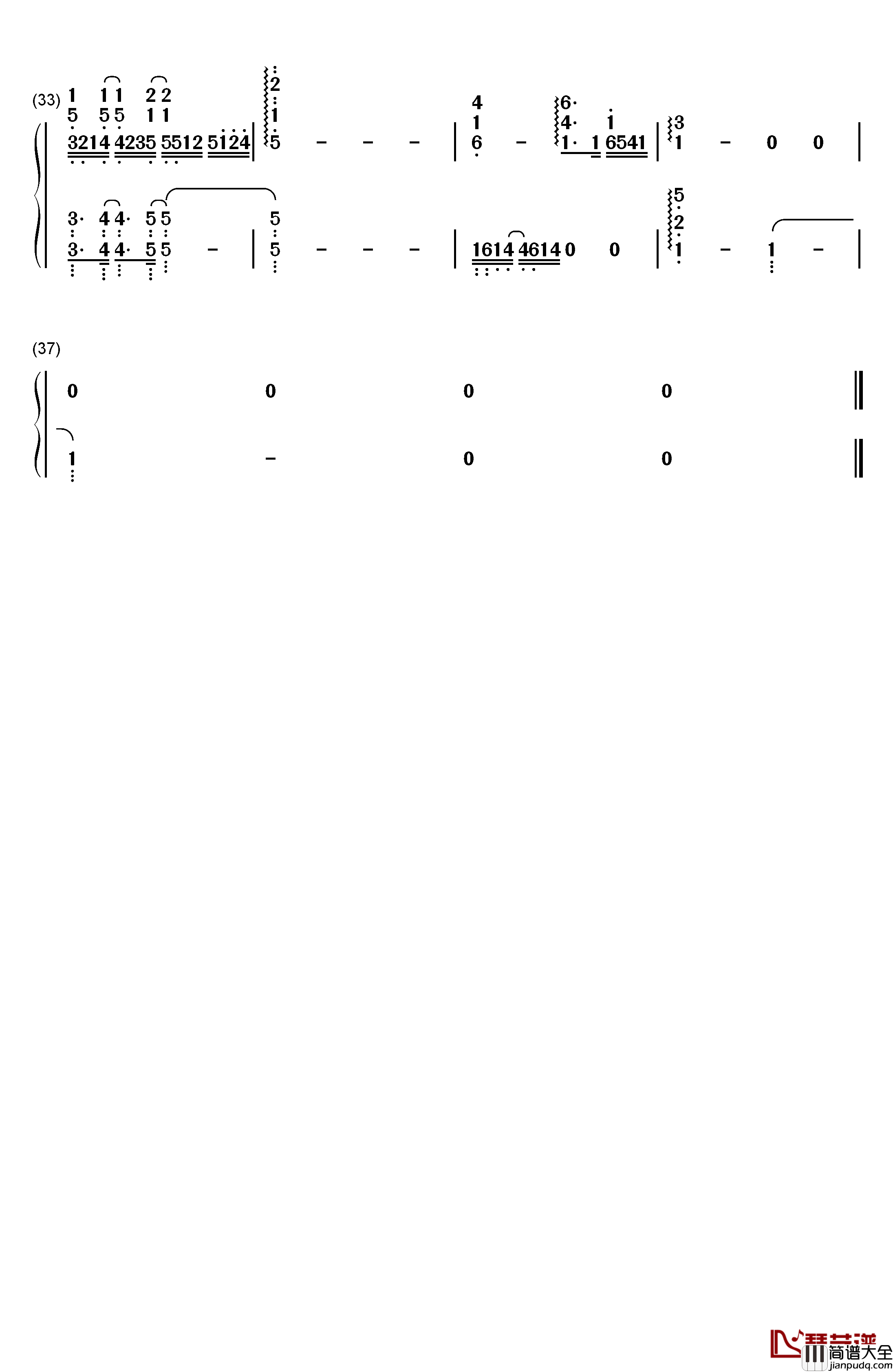 いつもどんなときも全員のために钢琴简谱_数字双手_藤泽庆昌
