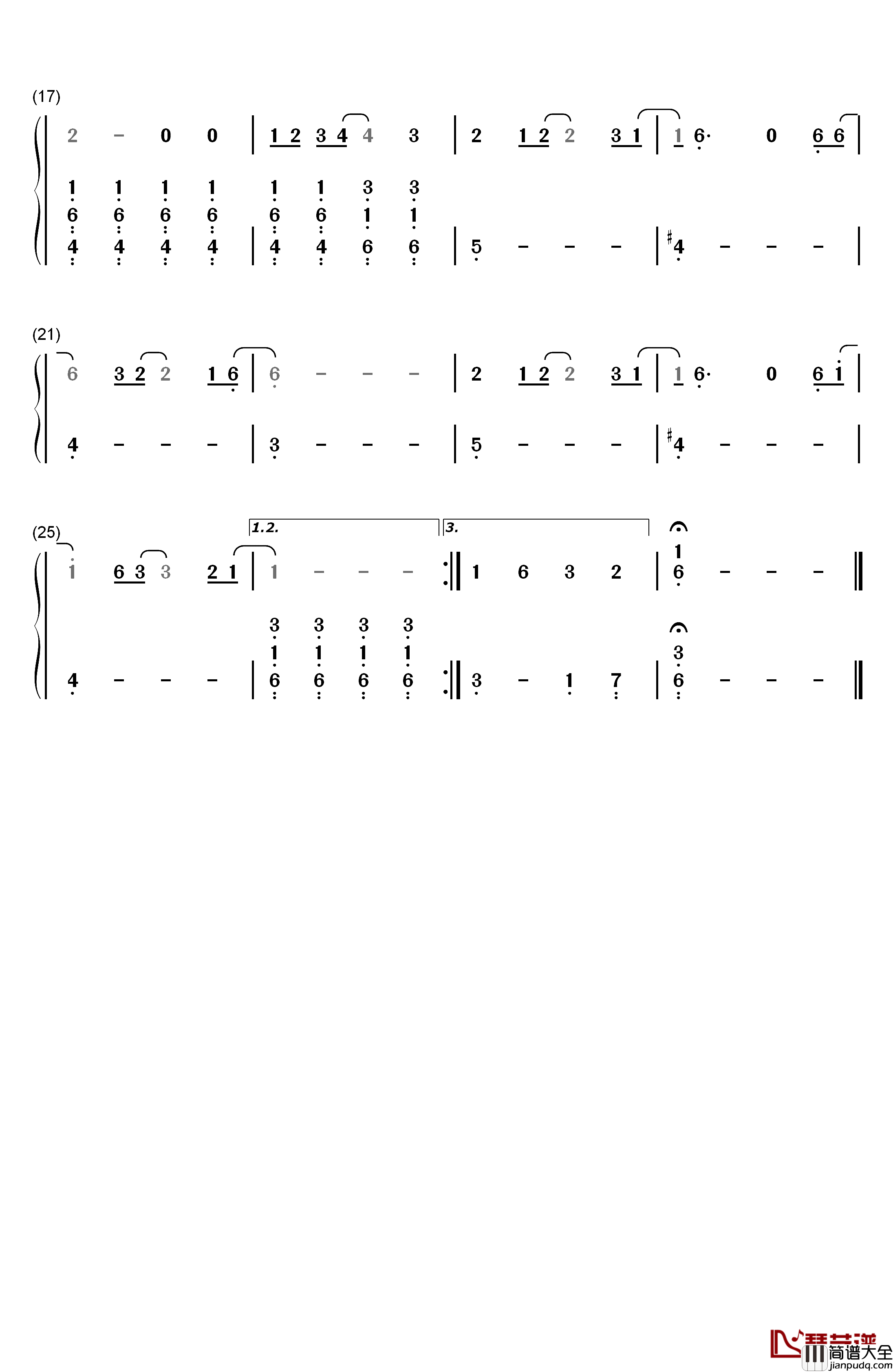 Eleanor_Rigby钢琴简谱_数字双手_The_Beatles