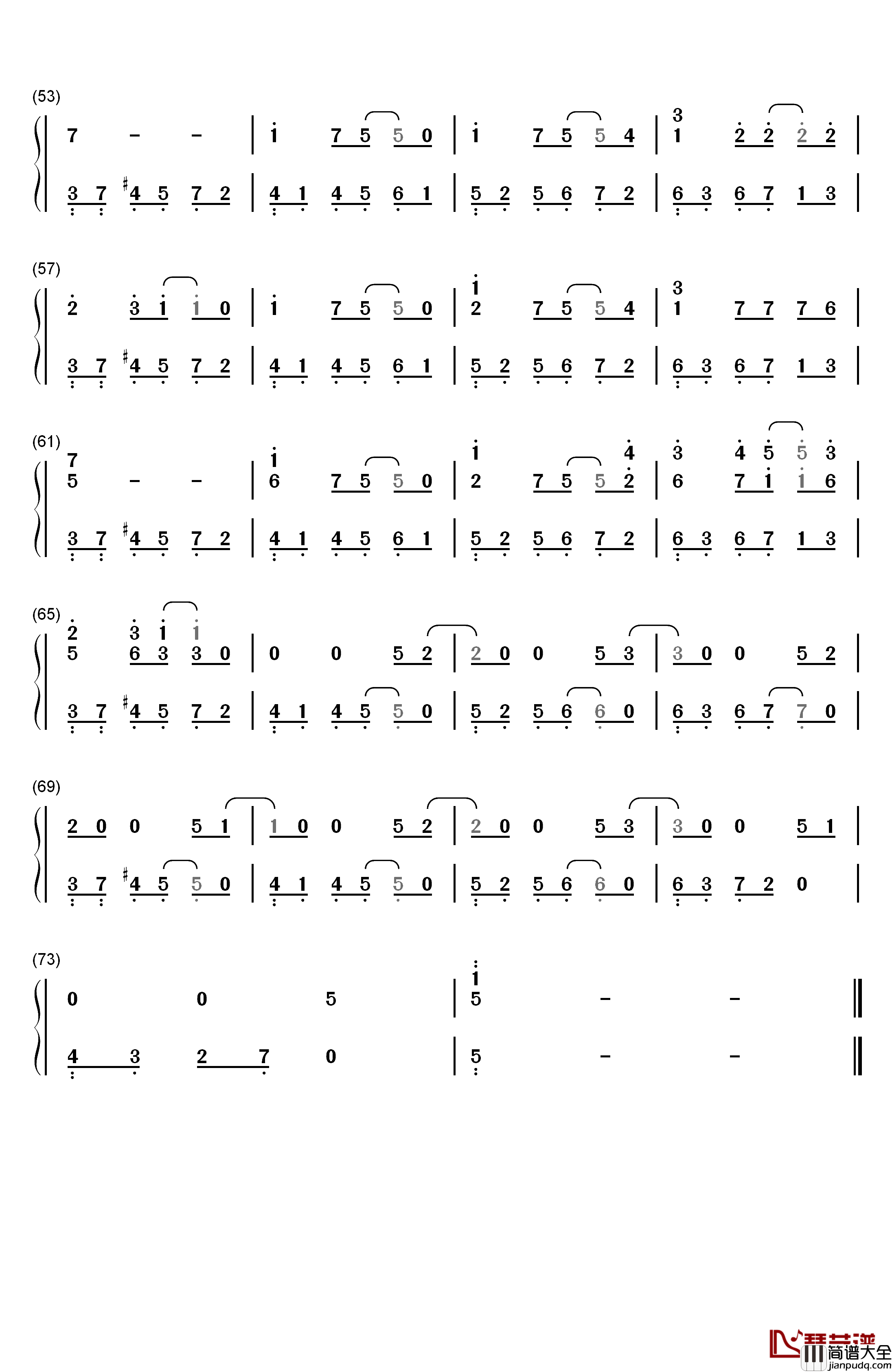 Eternity_Memory_of_Lightwaves钢琴简谱_数字双手_松枝贺子