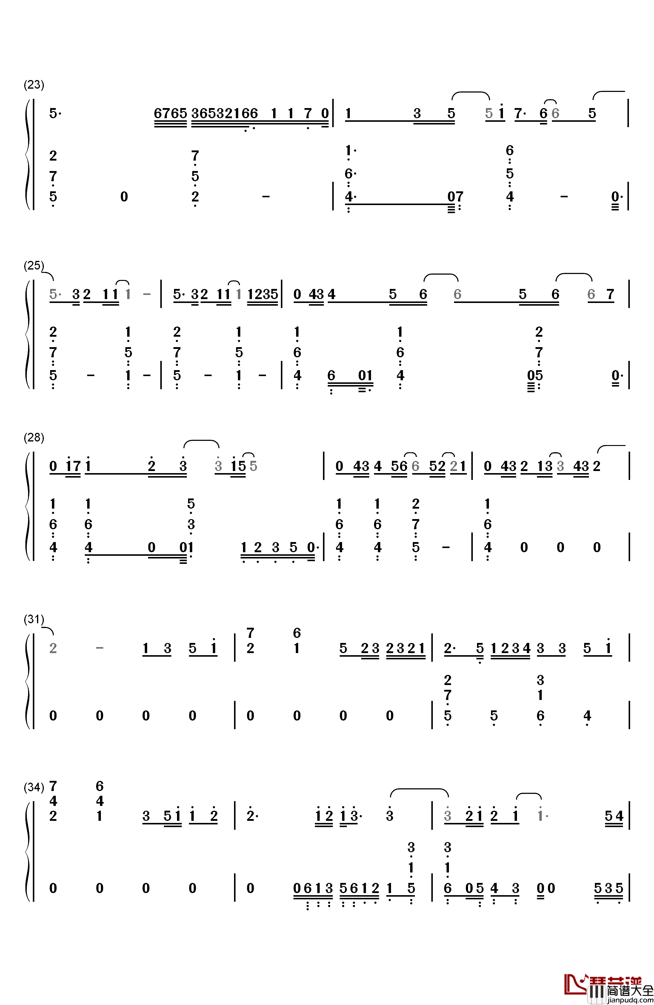 星期六的深夜钢琴简谱_数字双手_王力宏