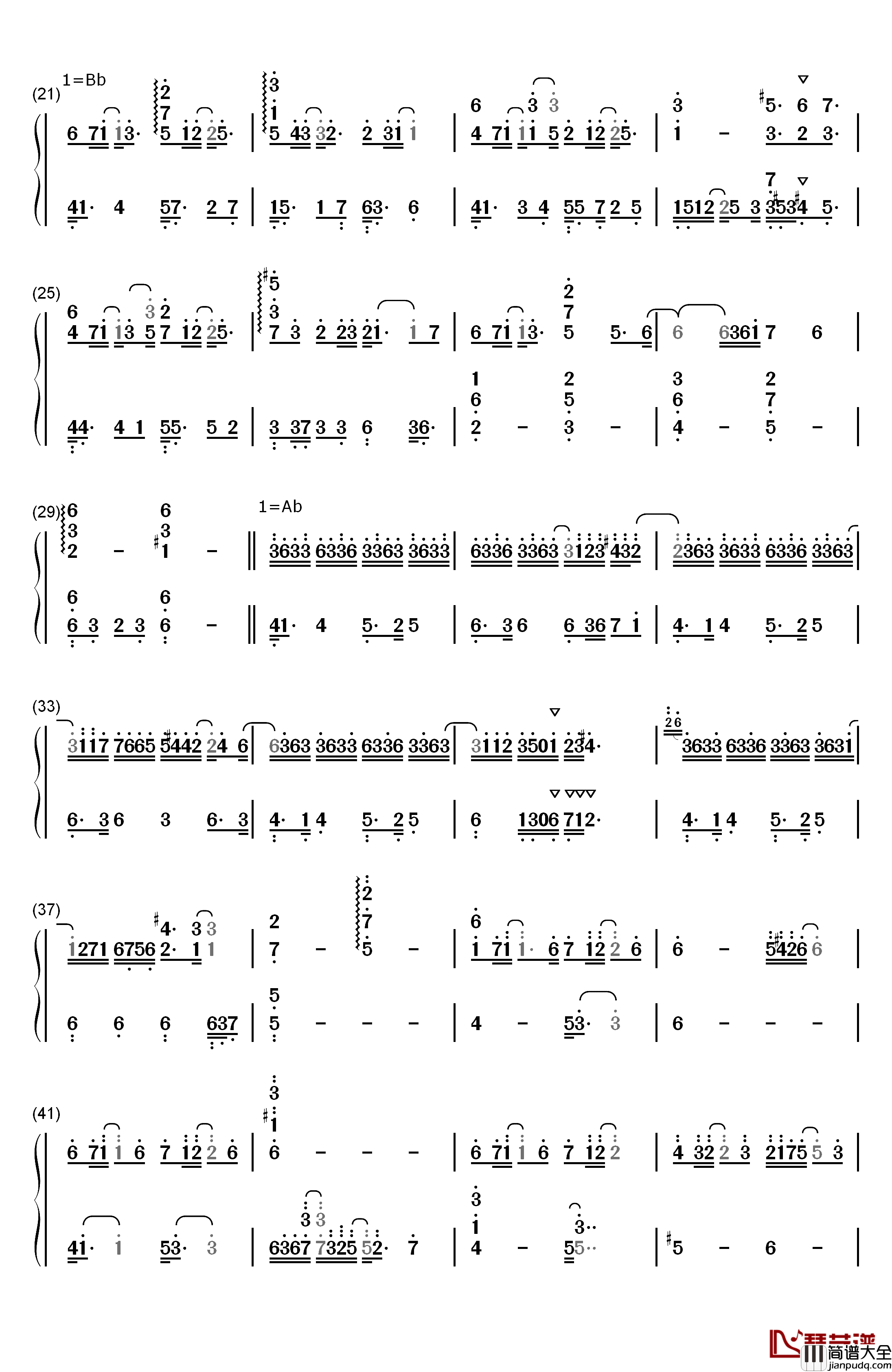 泪的声音钢琴简谱_数字双手_V.K克