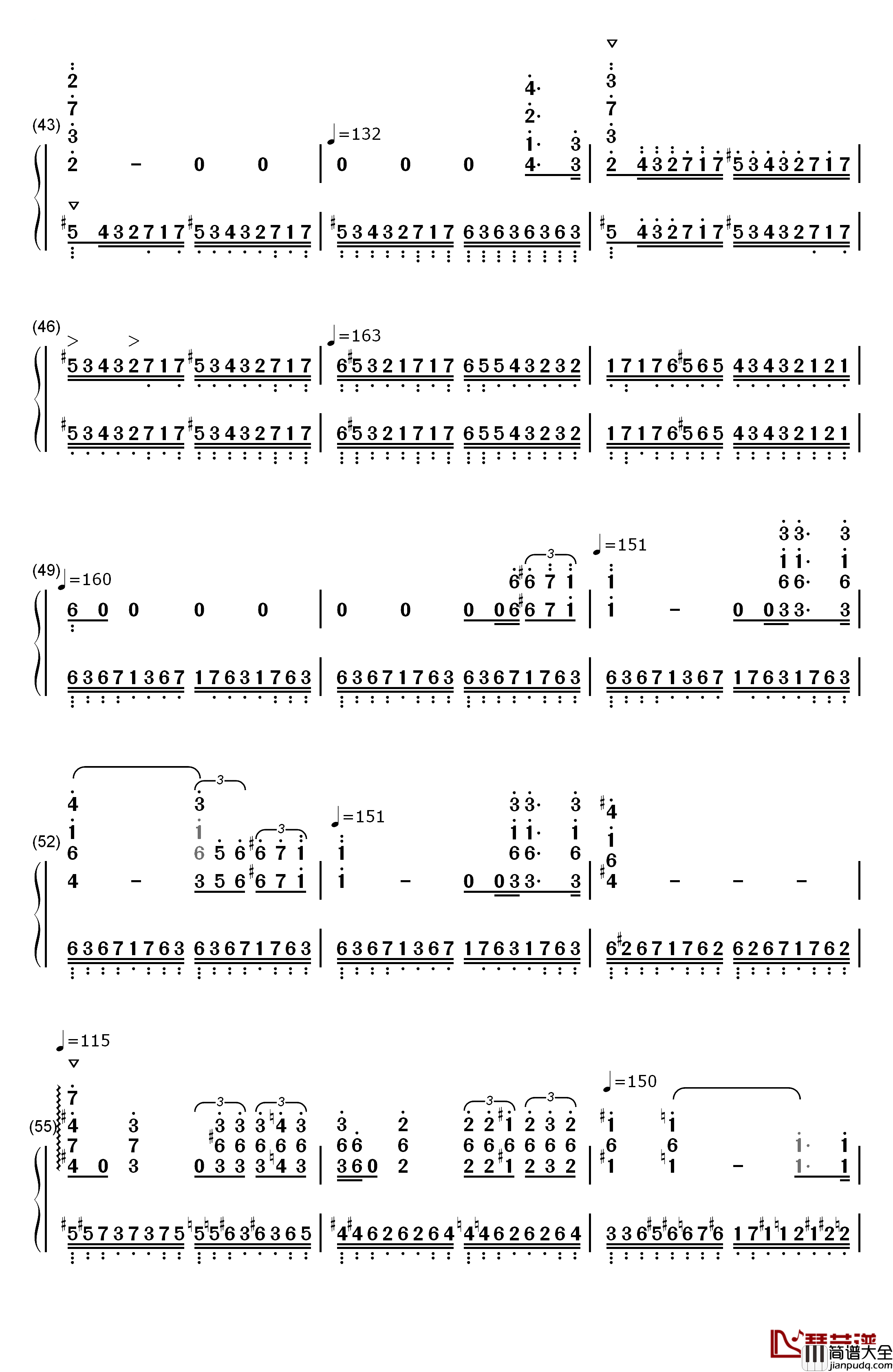 革命练习曲钢琴简谱_数字双手_肖邦