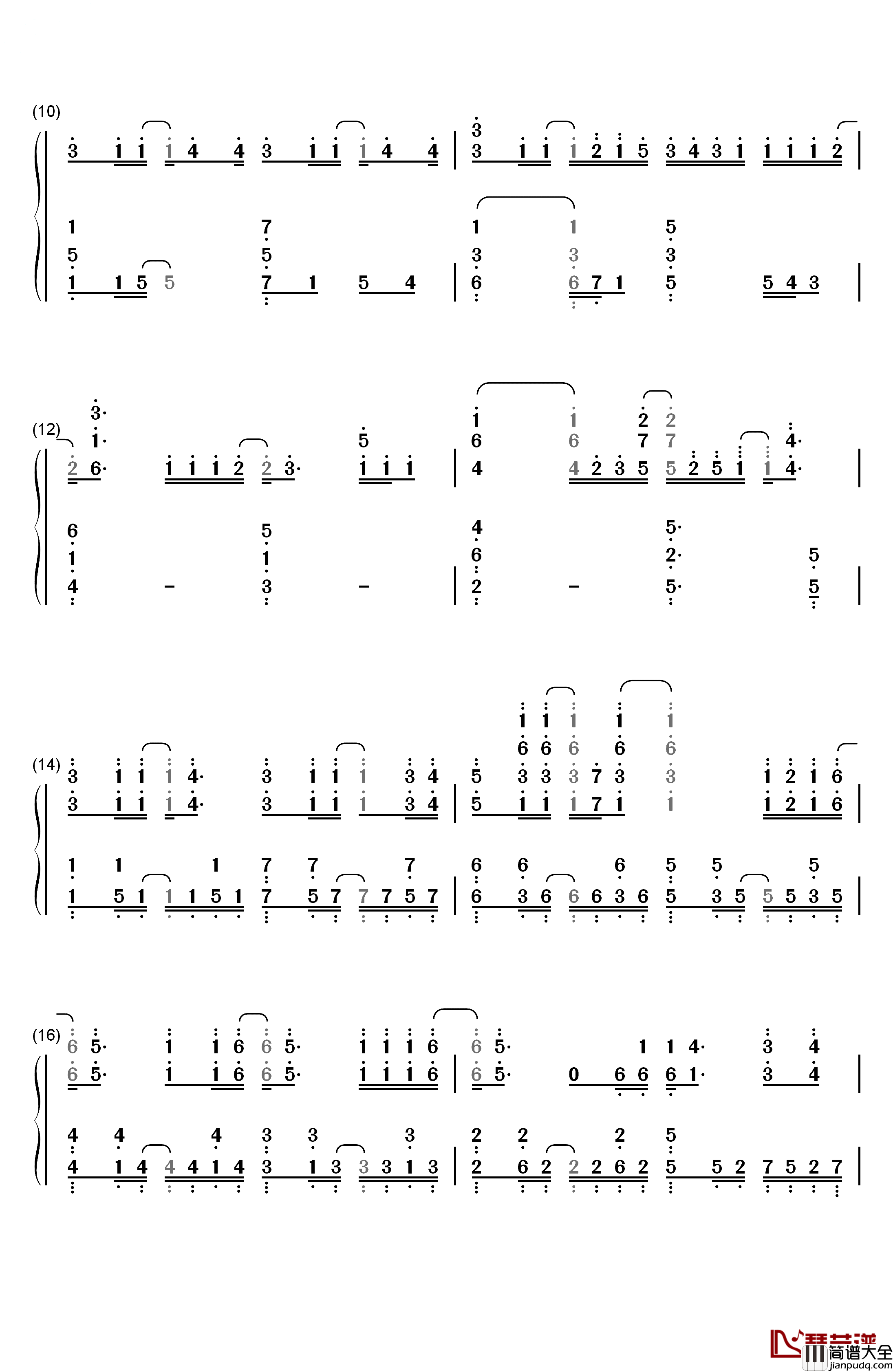 Over_and_Over钢琴简谱_数字双手_やなぎなぎ