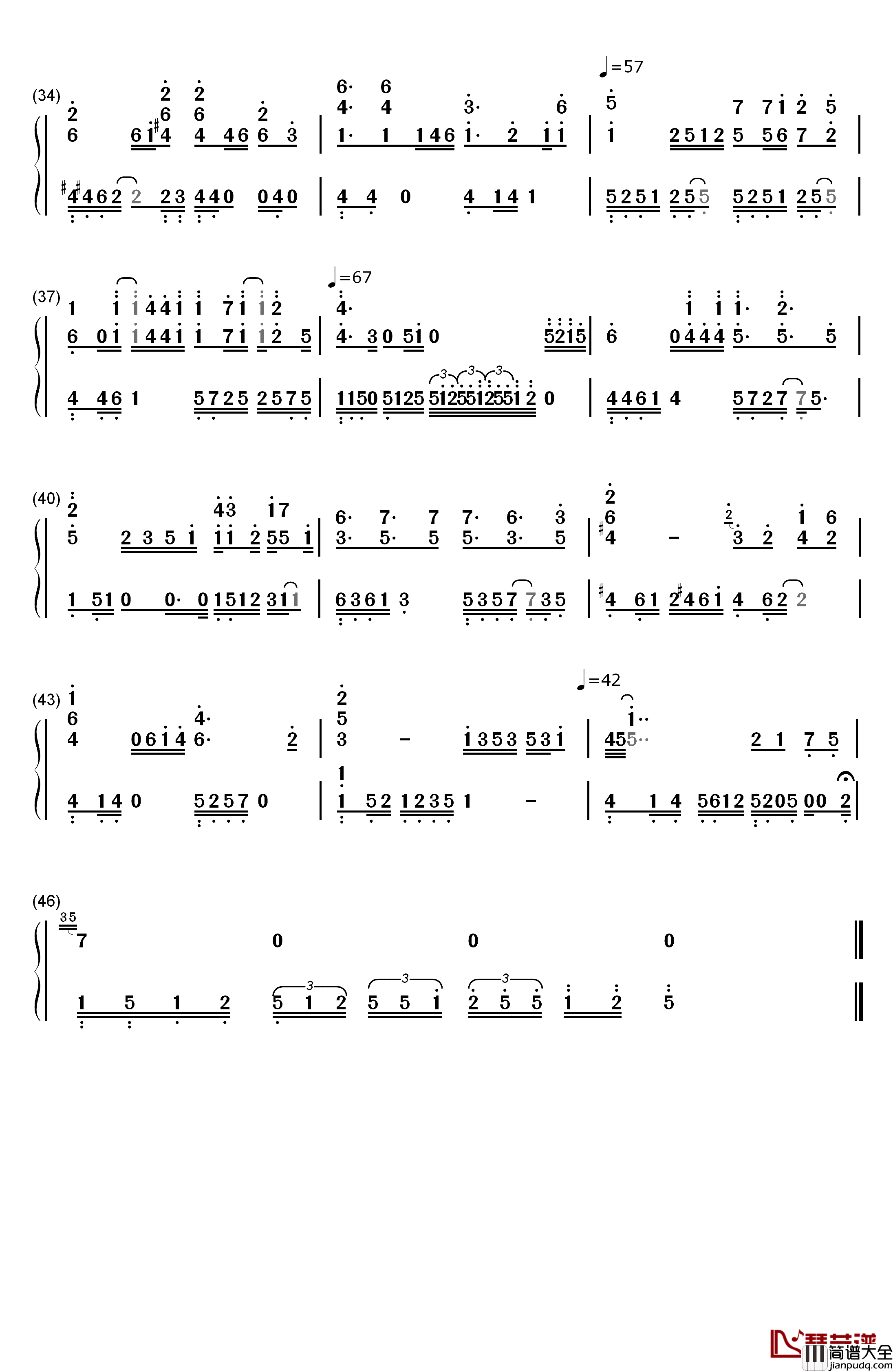 保护色钢琴简谱_数字双手_苏亦承