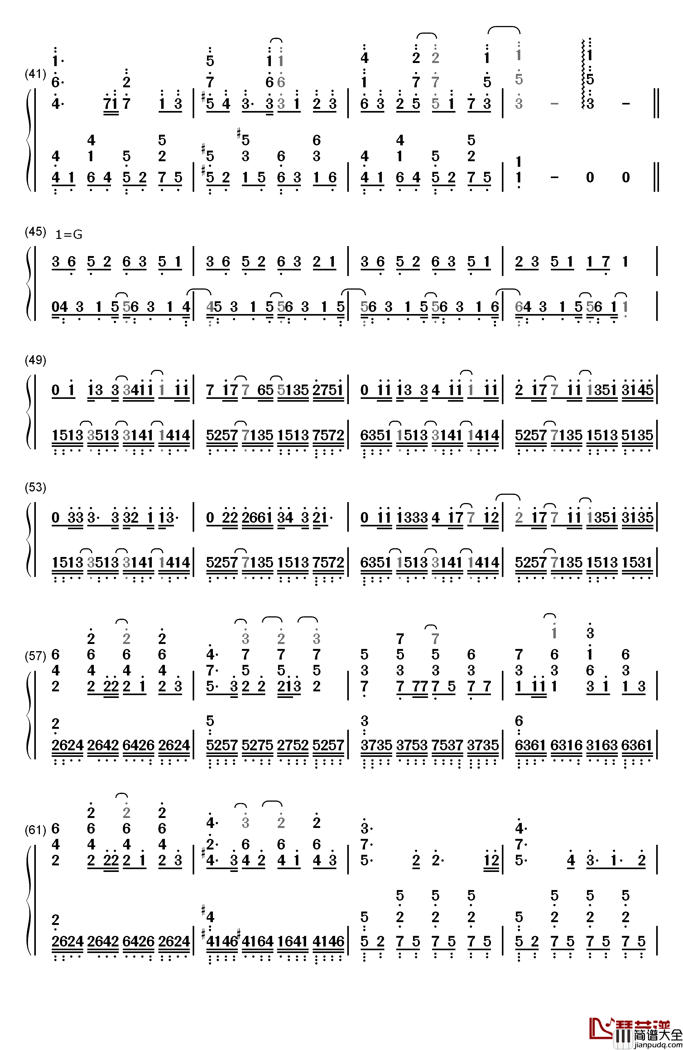 きみも悪い人でよかった钢琴简谱_数字双手_初音未来