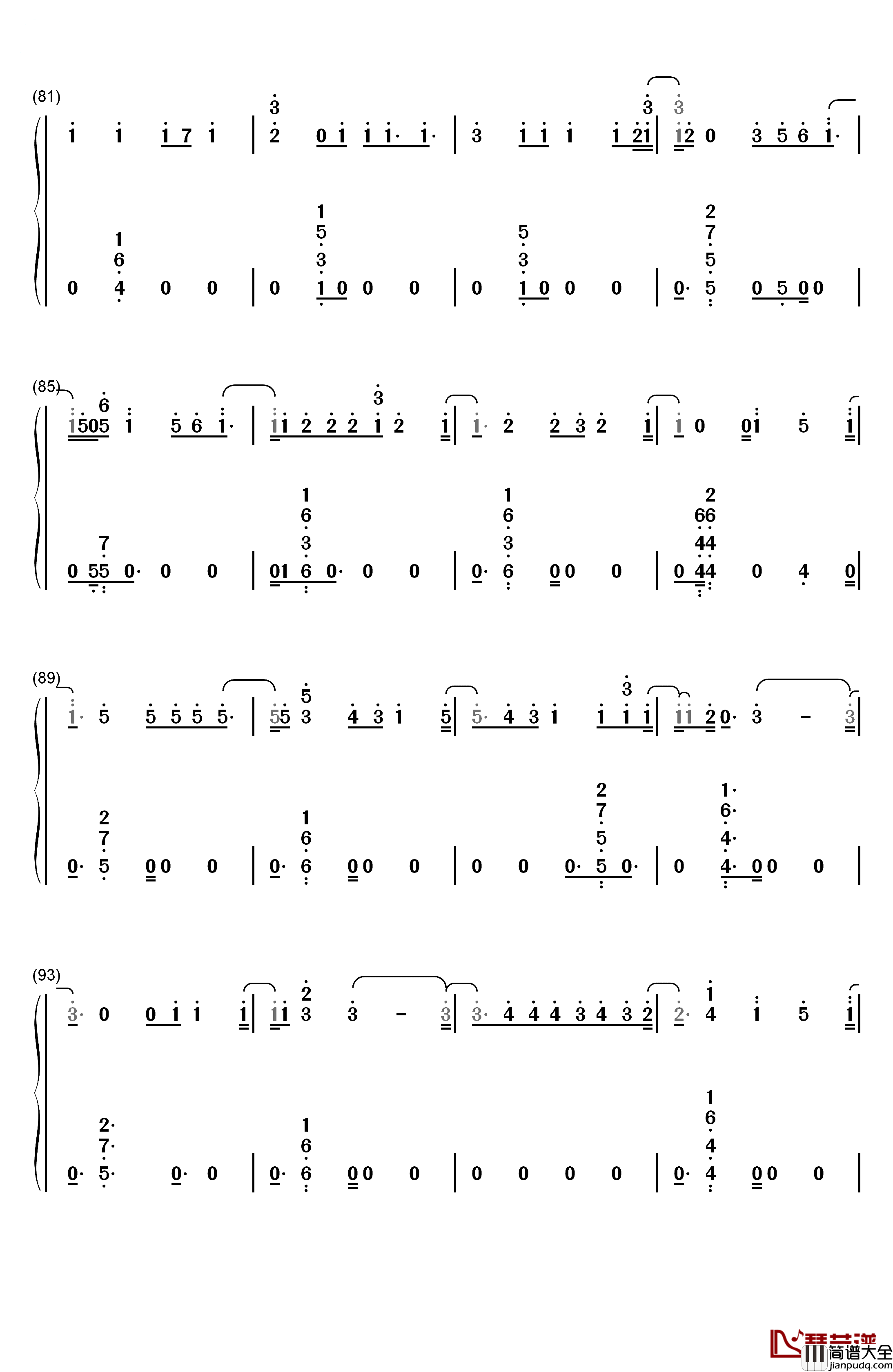 Call_It_What_You_Want钢琴简谱_数字双手_Taylor_Swift