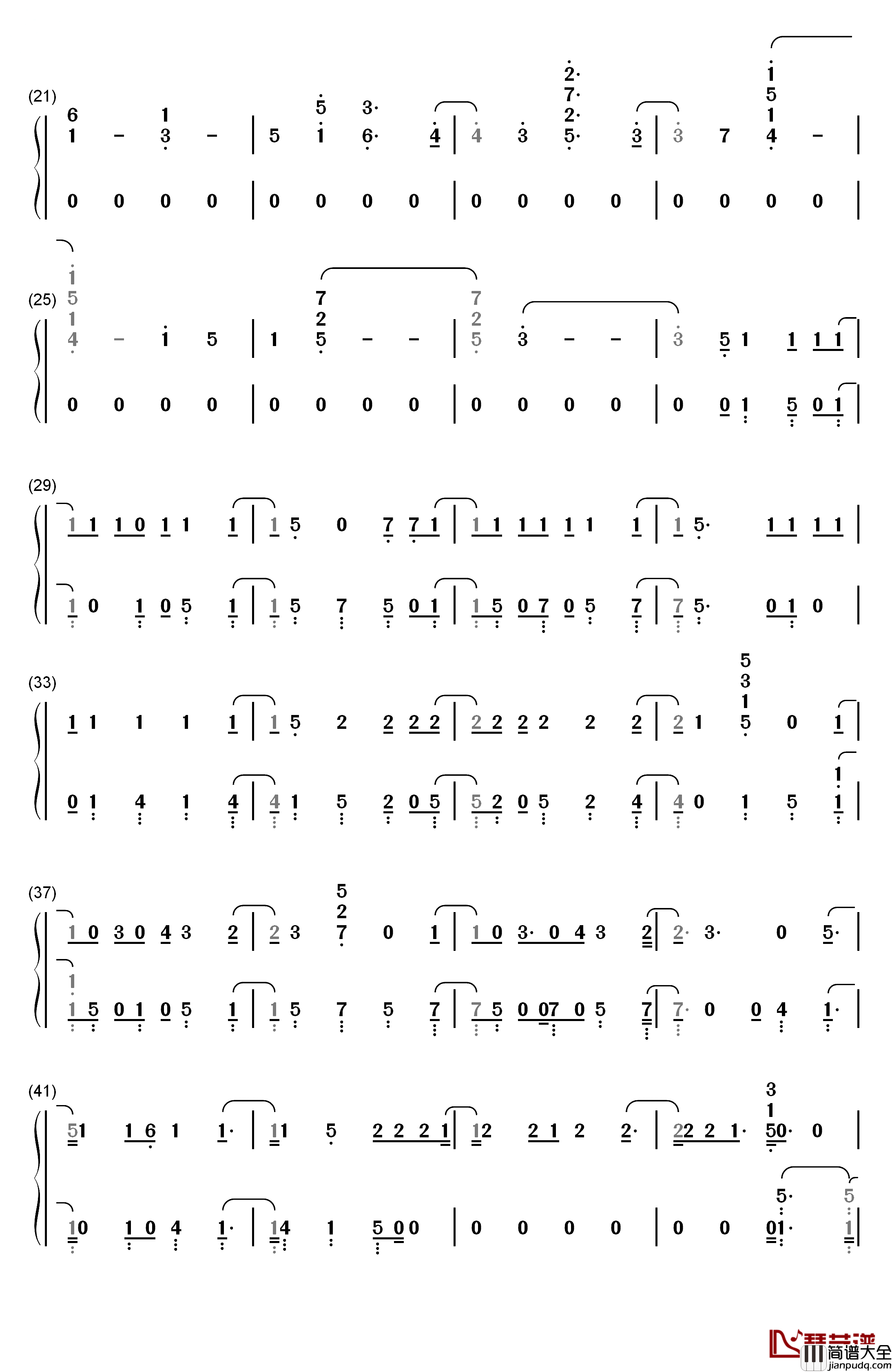 Beautiful_Trauma钢琴简谱_数字双手_Pink