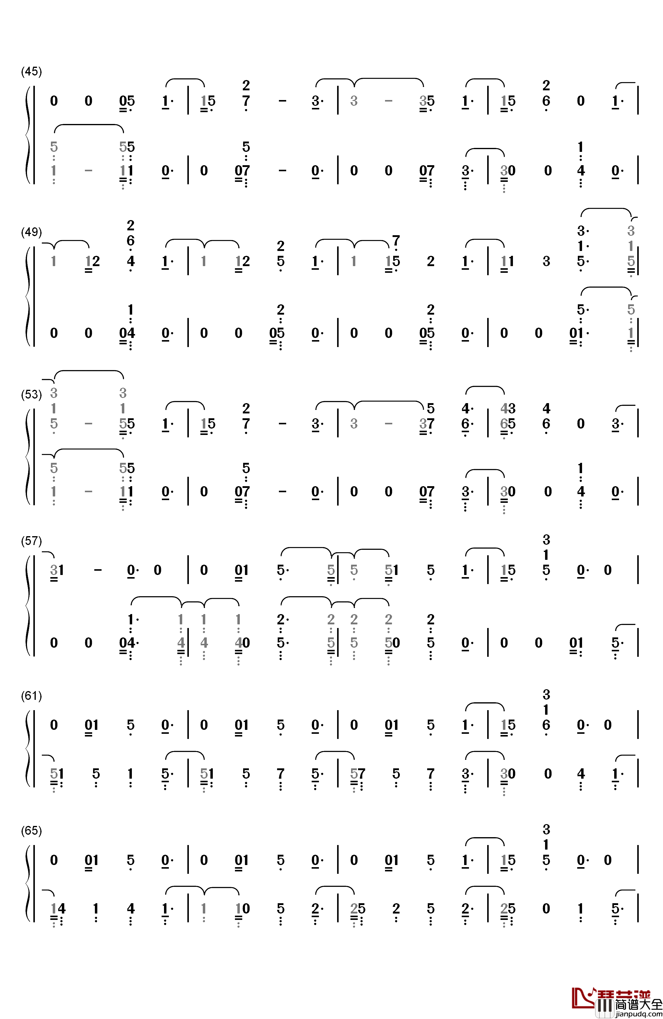 Beautiful_Trauma钢琴简谱_数字双手_Pink