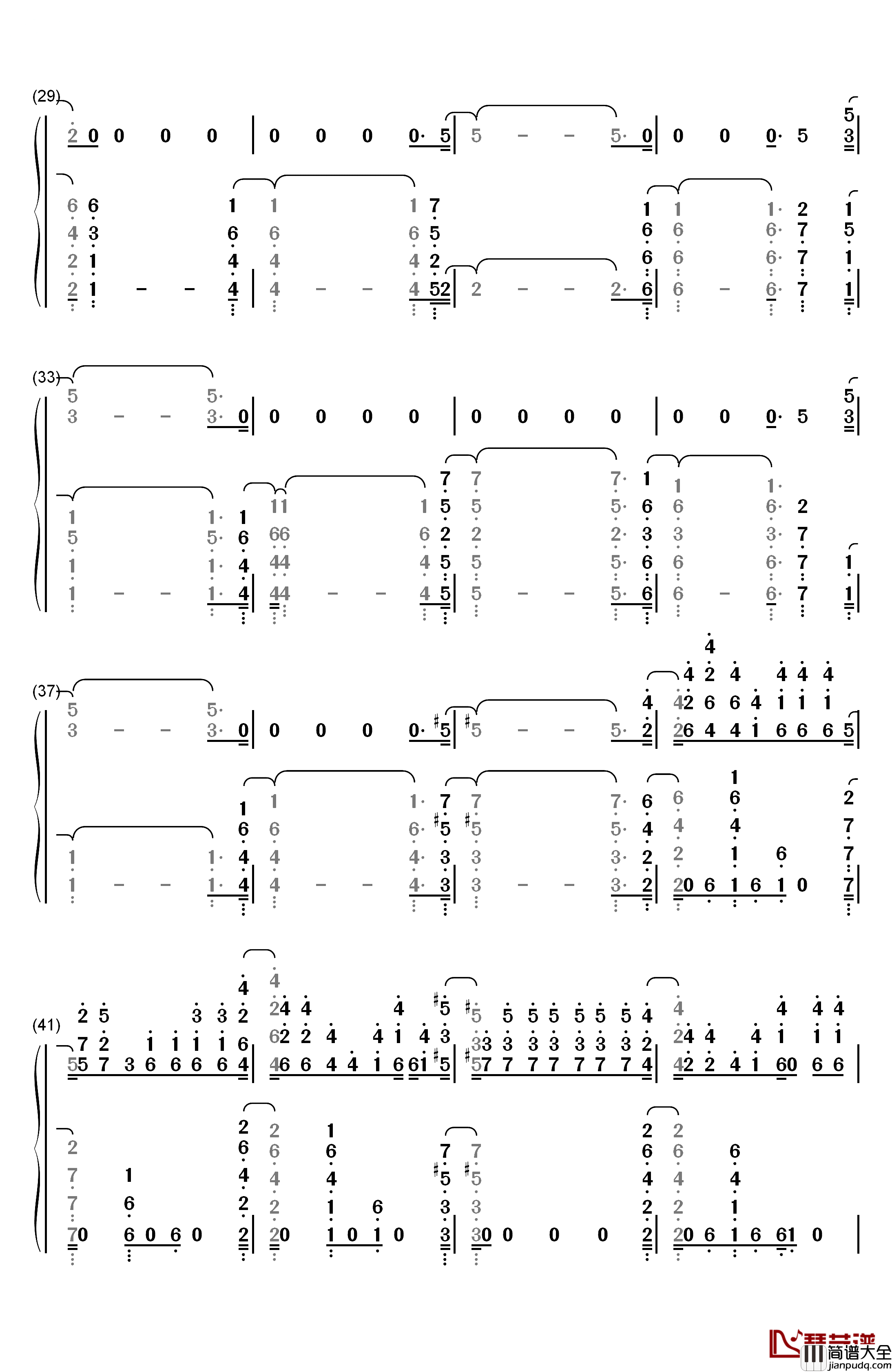 HIM钢琴简谱_数字双手_Sam_Smith