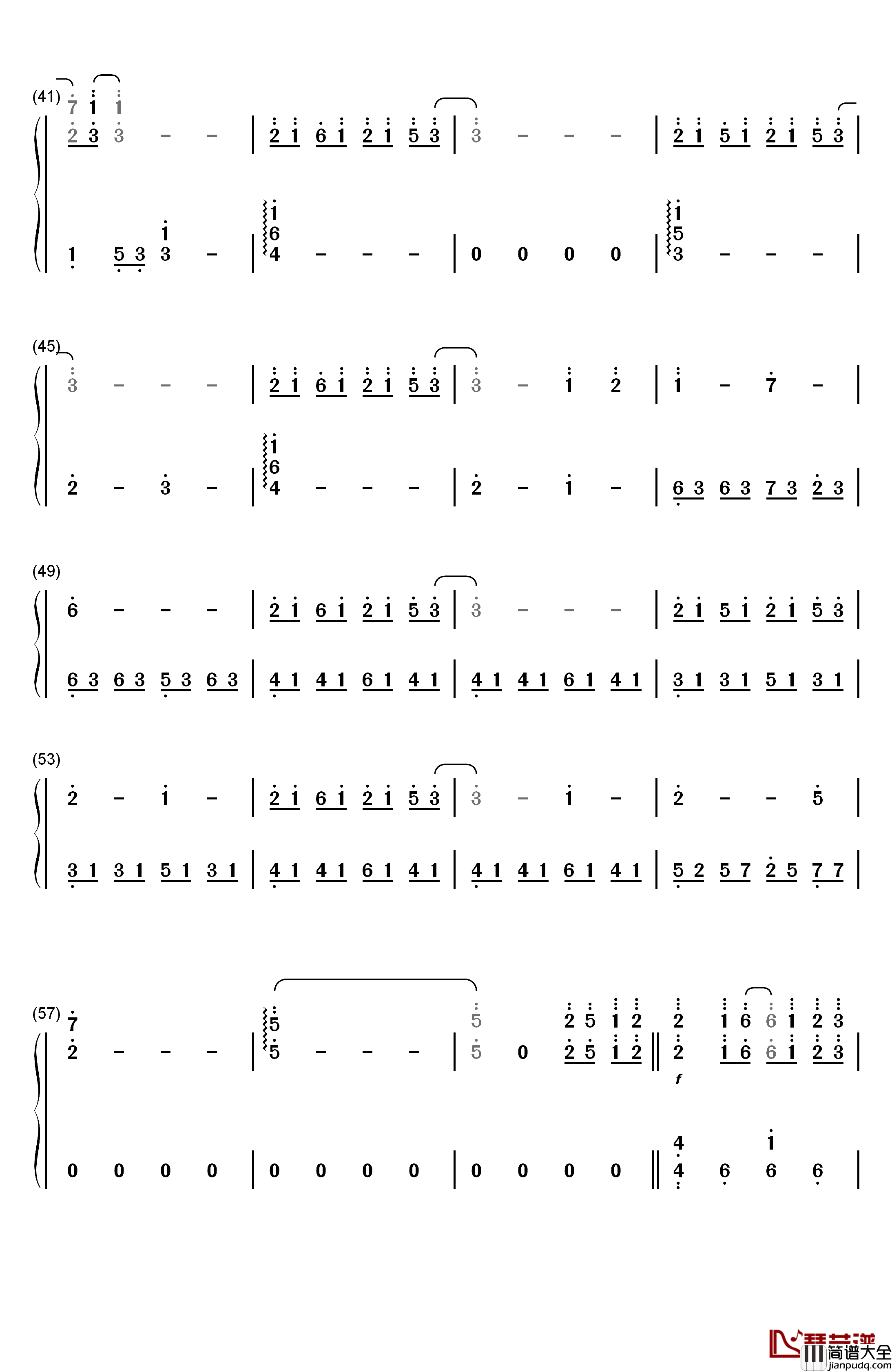 团子大家族钢琴简谱_数字双手_茶太