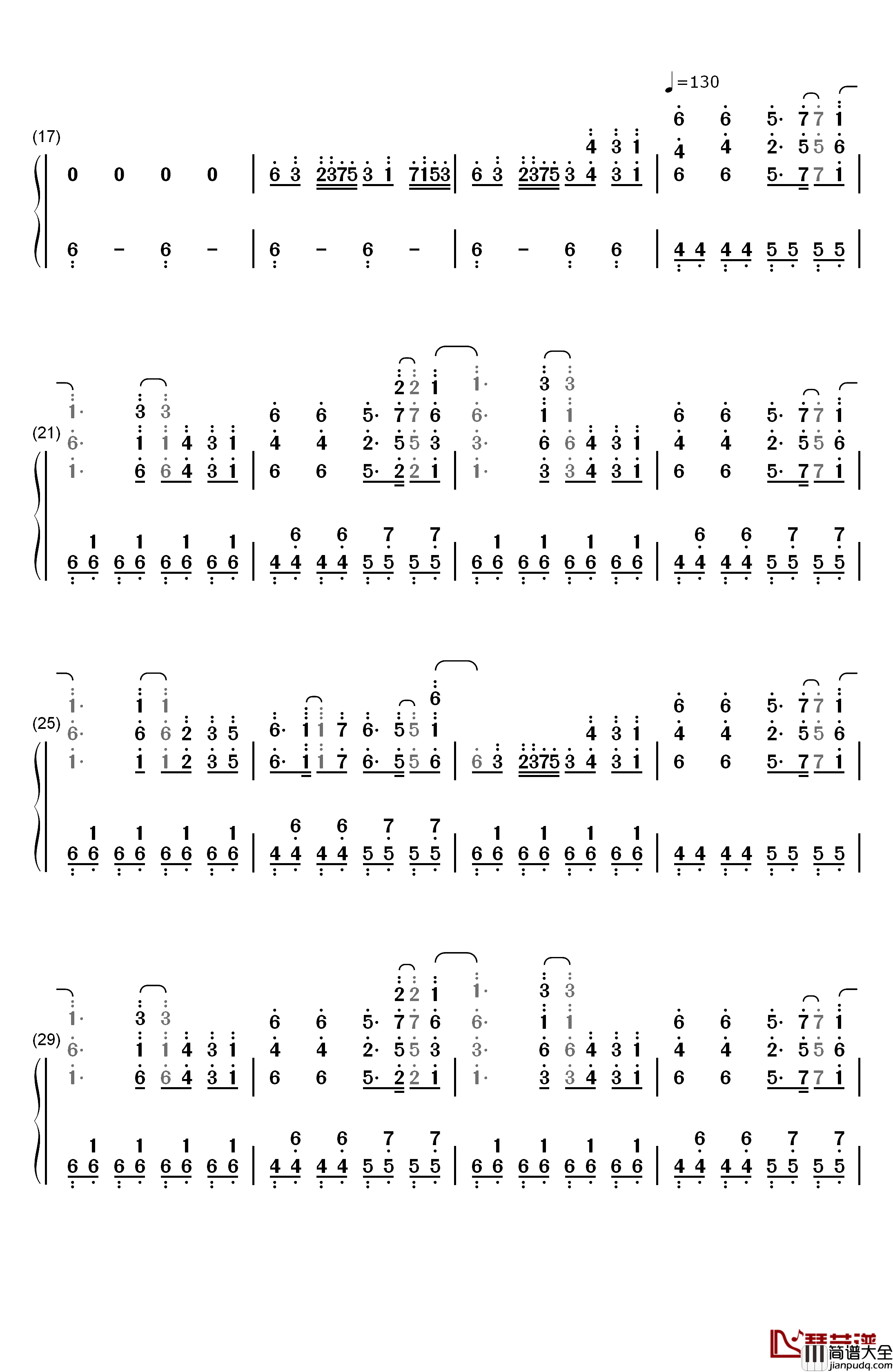 紅楼_～_Eastern_Dream钢琴简谱_数字双手_东方Project