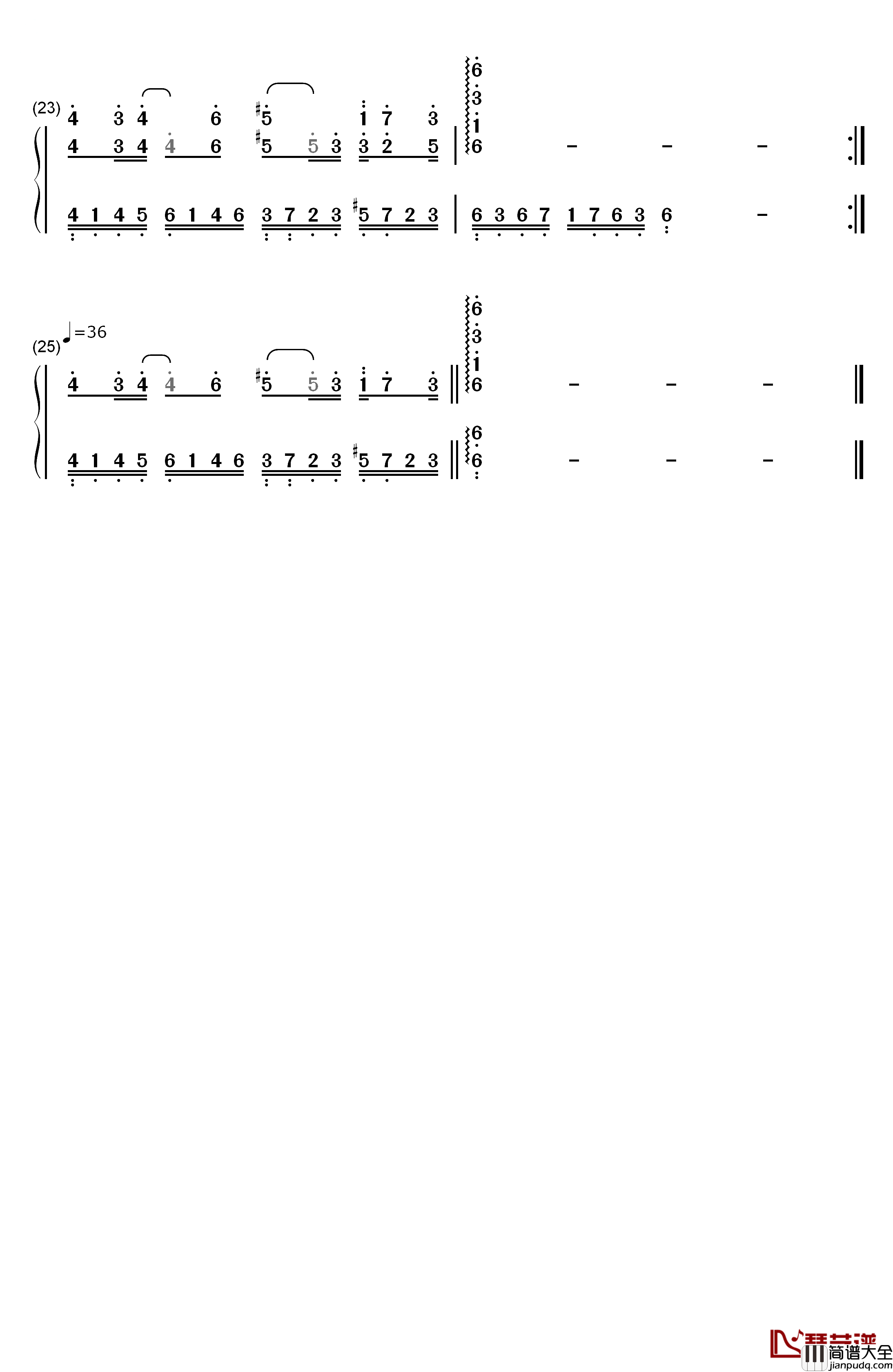 一场意外钢琴简谱_数字双手_钟舒祺