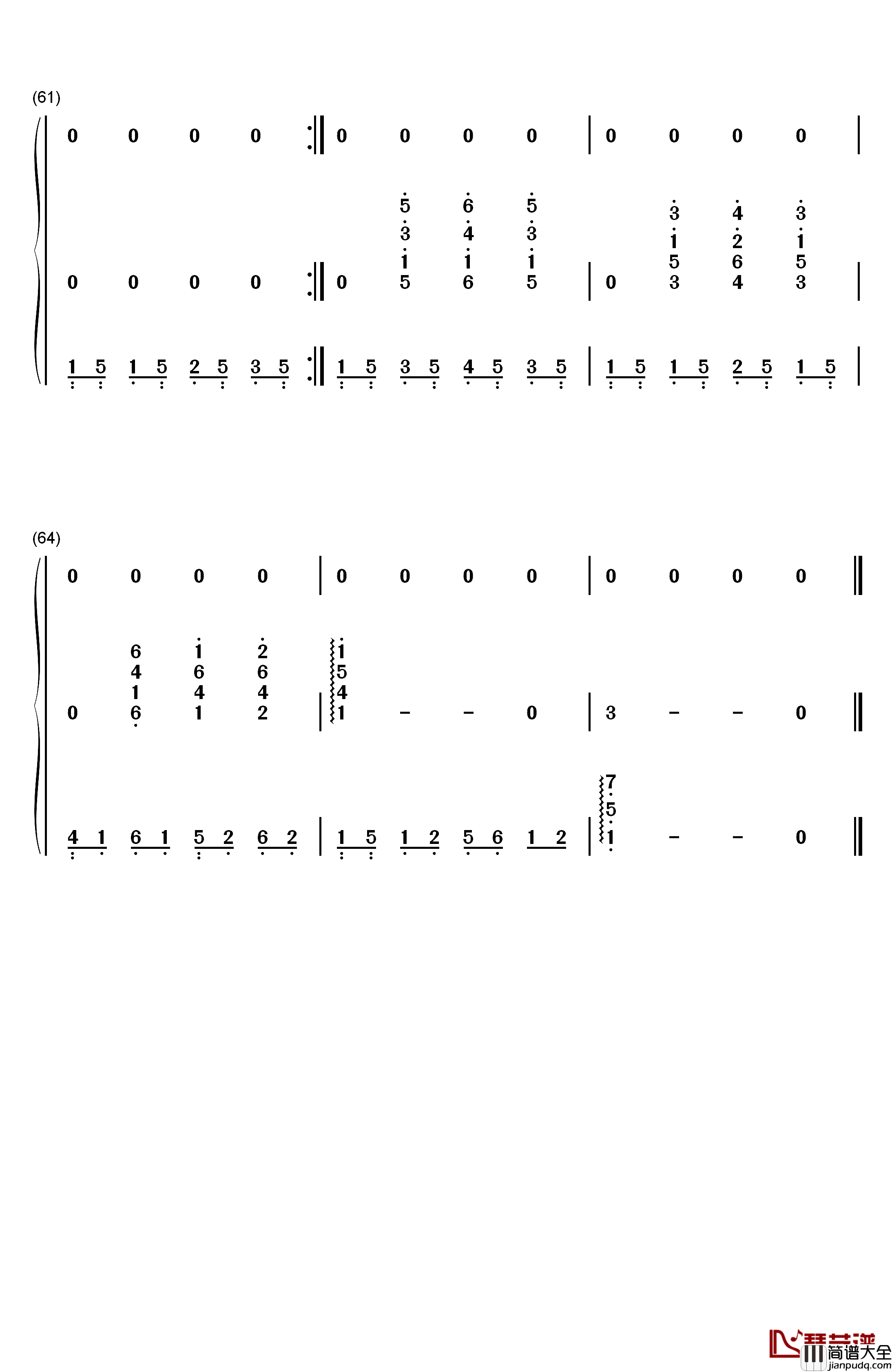 明月几时有钢琴简谱_数字双手_王菲