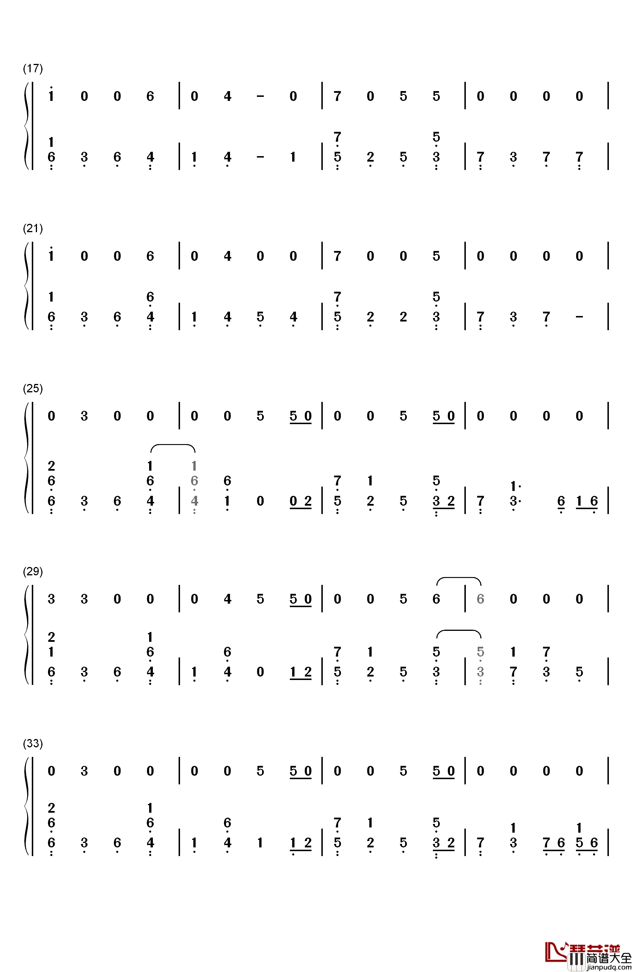 So_Far_Away钢琴简谱_数字双手_Martin_Garrix_David_Guetta