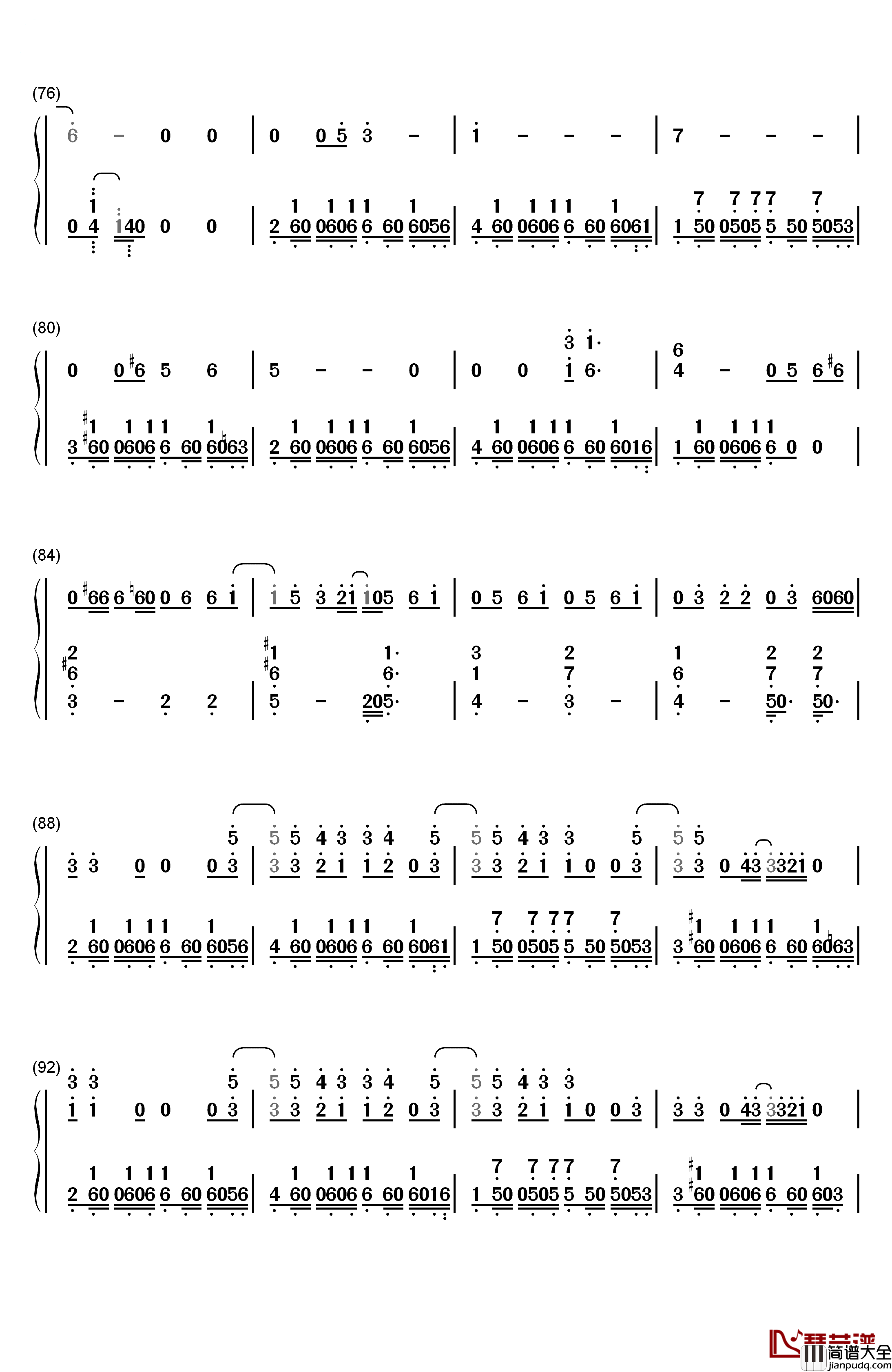 Love_Never_Felt_So_Good钢琴简谱_数字双手_Michael_Jackson