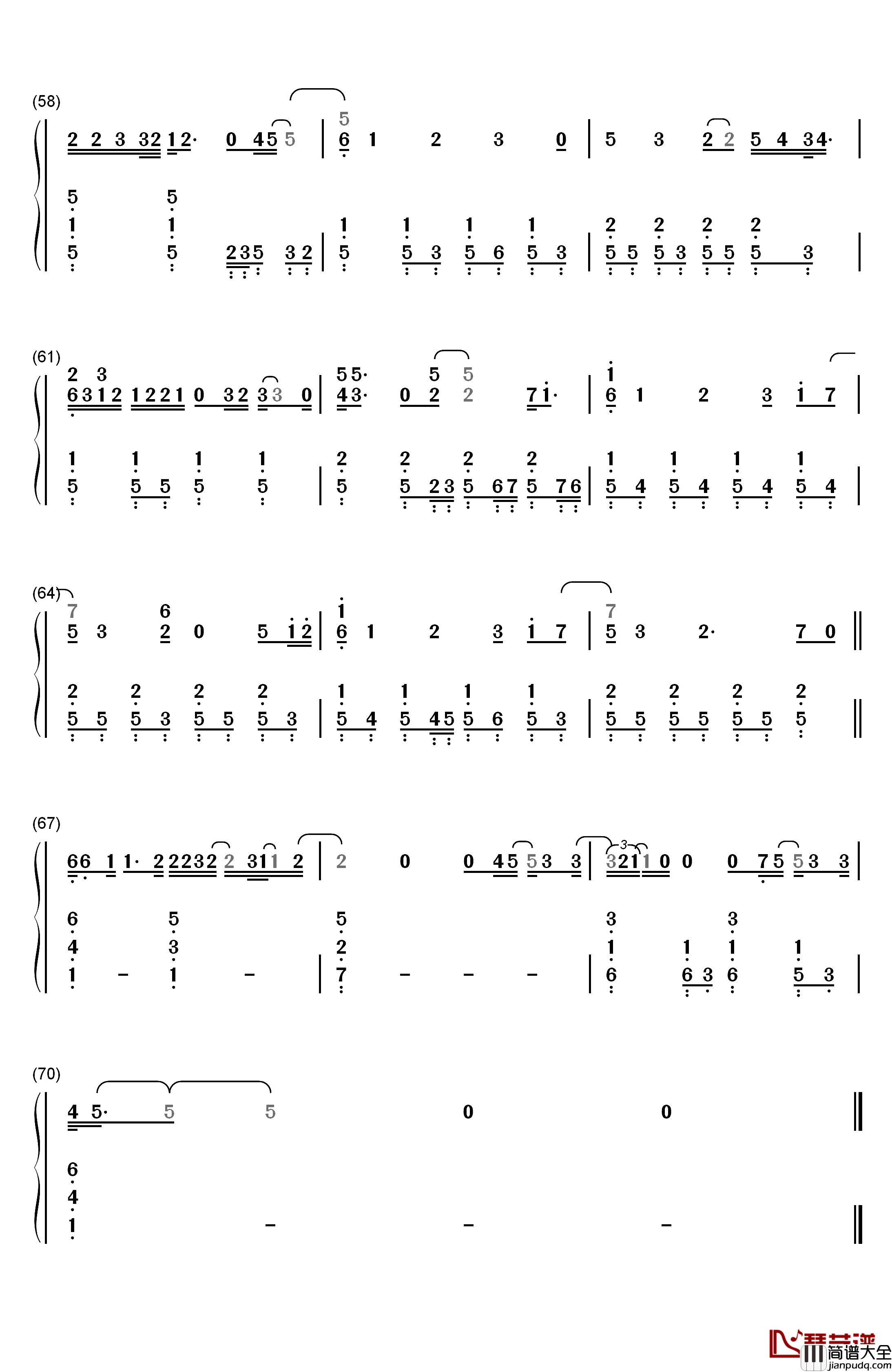 She_Keeps_Me_Warm钢琴简谱_数字双手_Mary_Lambert