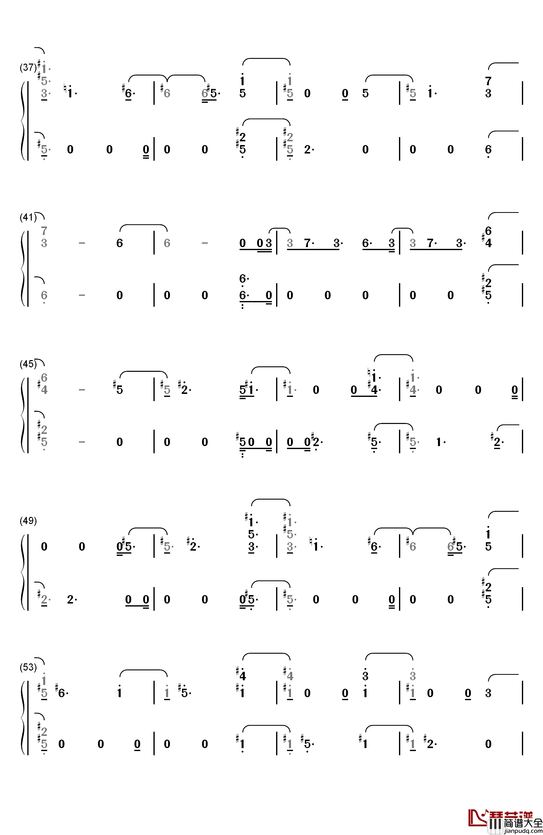 The_Spark钢琴简谱_数字双手_John_Williams