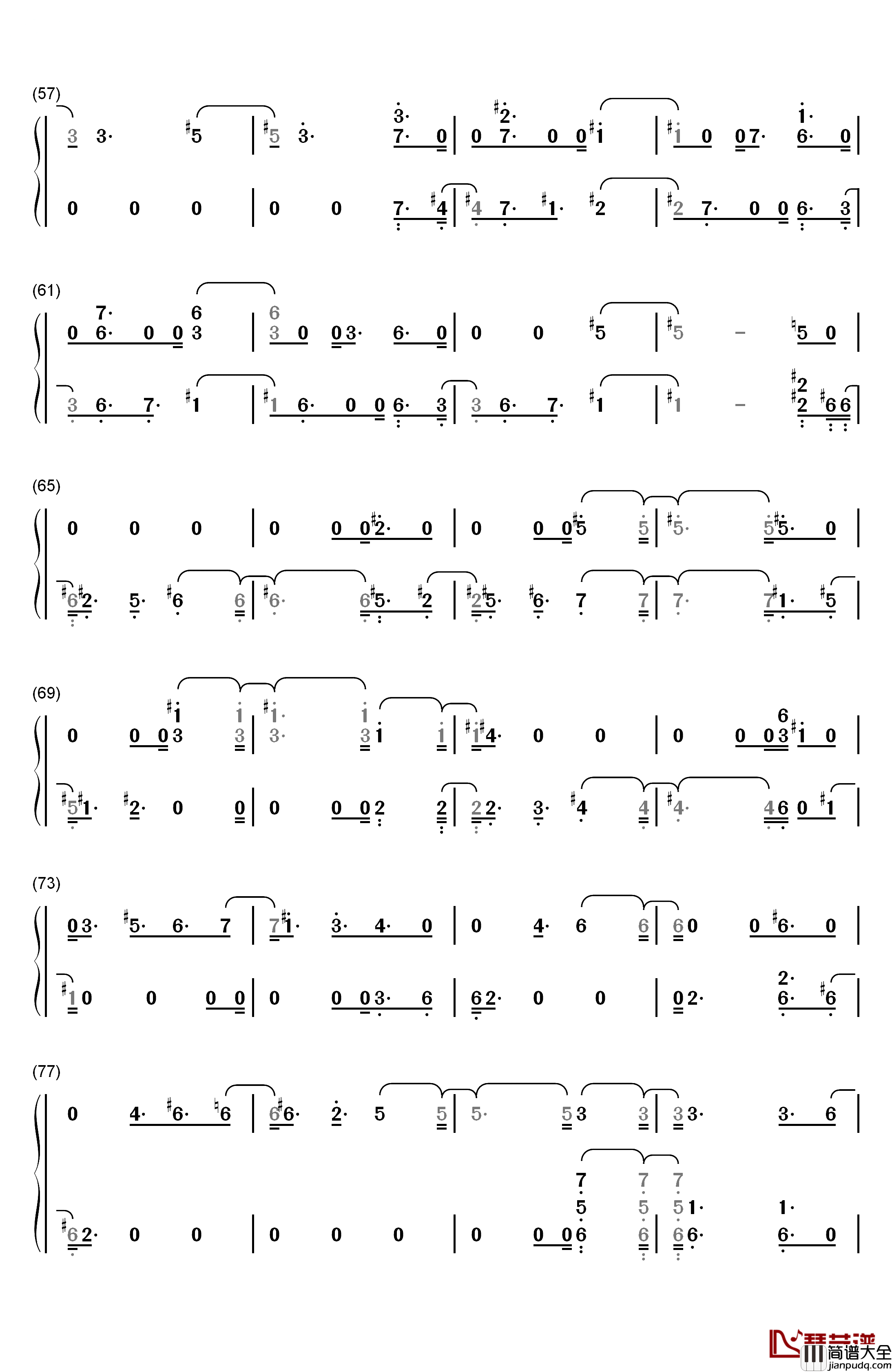 The_Spark钢琴简谱_数字双手_John_Williams