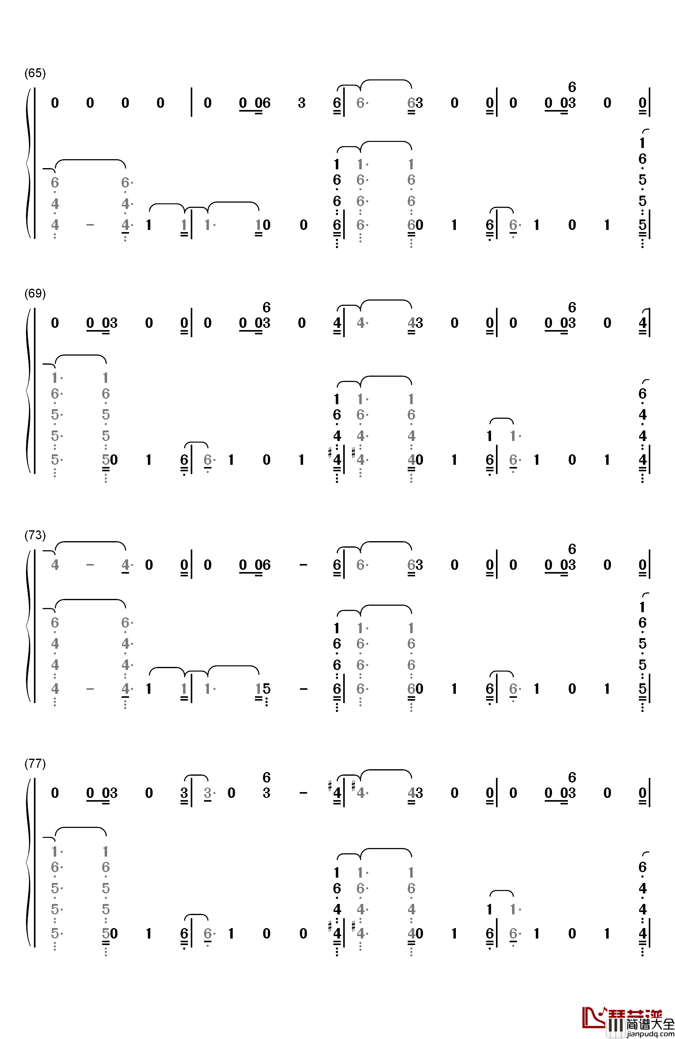 Sober钢琴简谱_数字双手_G_Eazy_Charlie_Puth