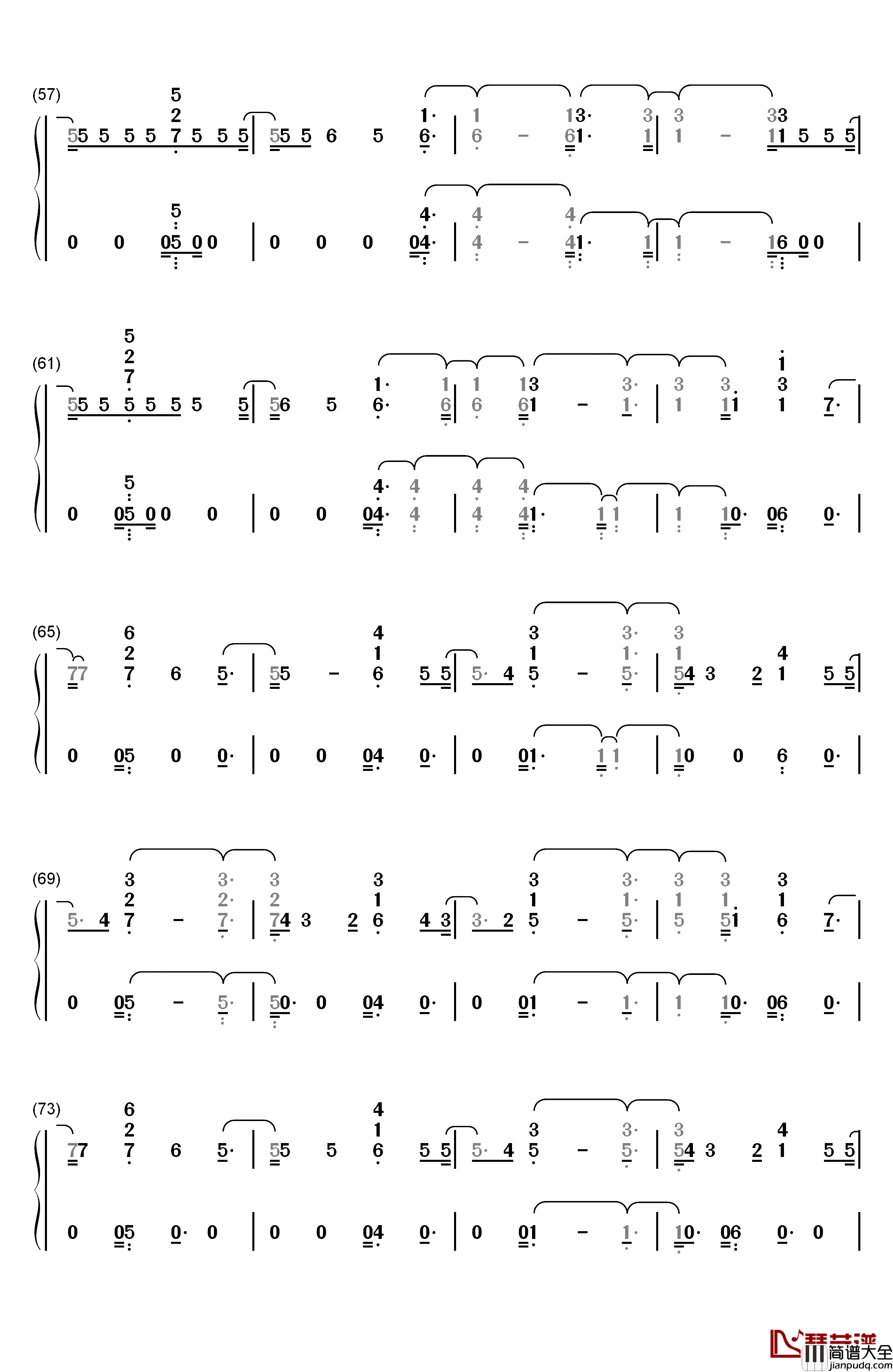 The_Way_Life_Goes钢琴简谱_数字双手_Lil_Uzi_Vert