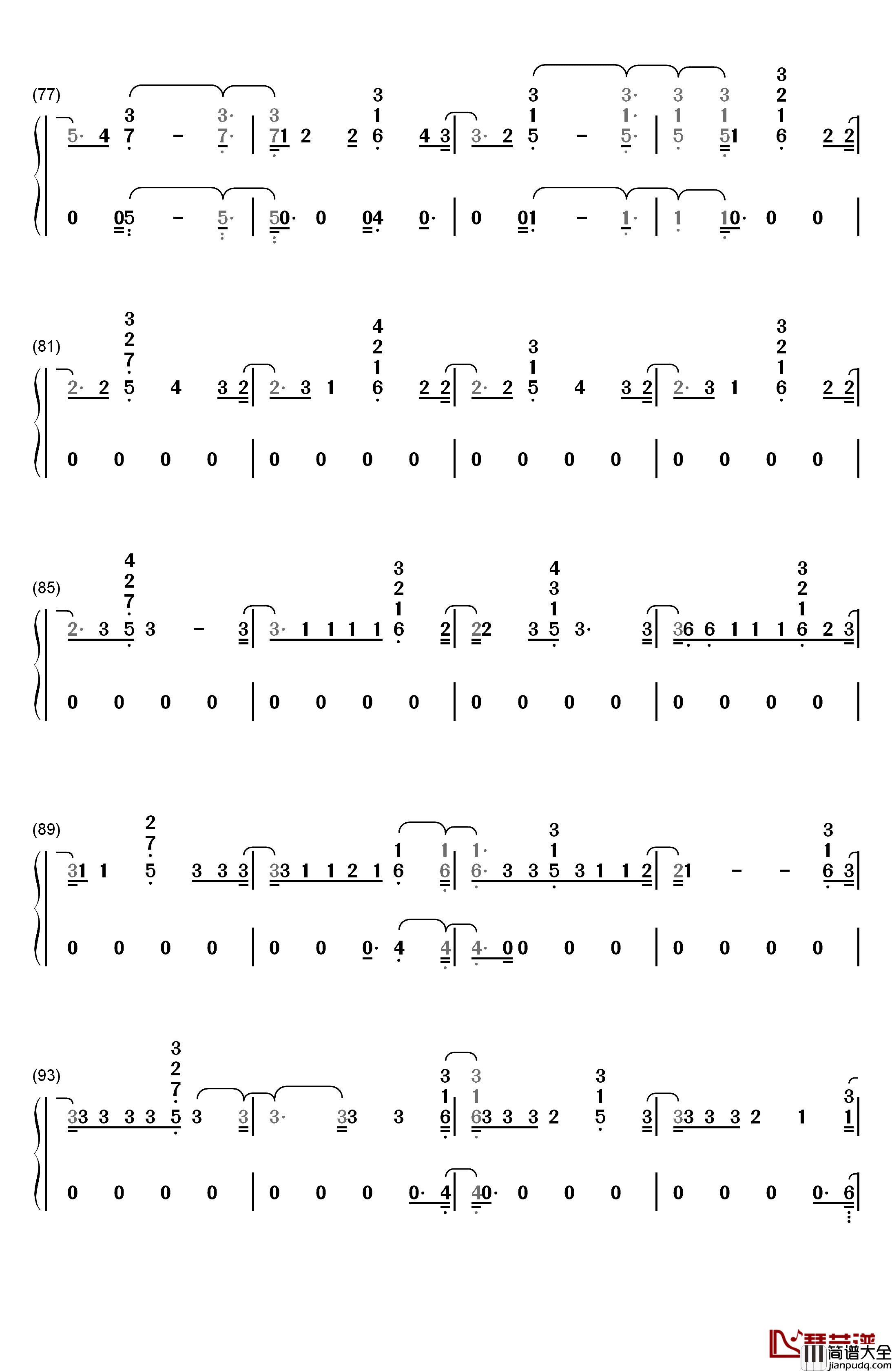 The_Way_Life_Goes钢琴简谱_数字双手_Lil_Uzi_Vert