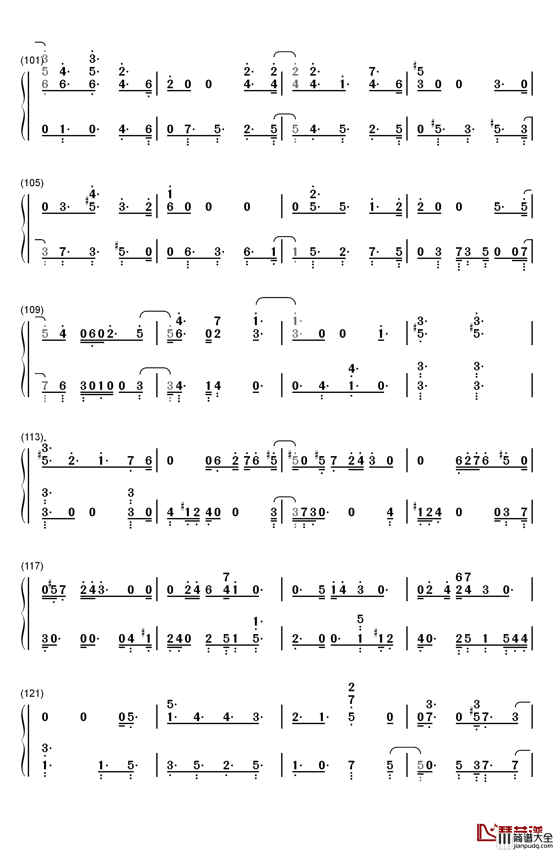 Summer_Rain钢琴简谱_数字双手_GFriend