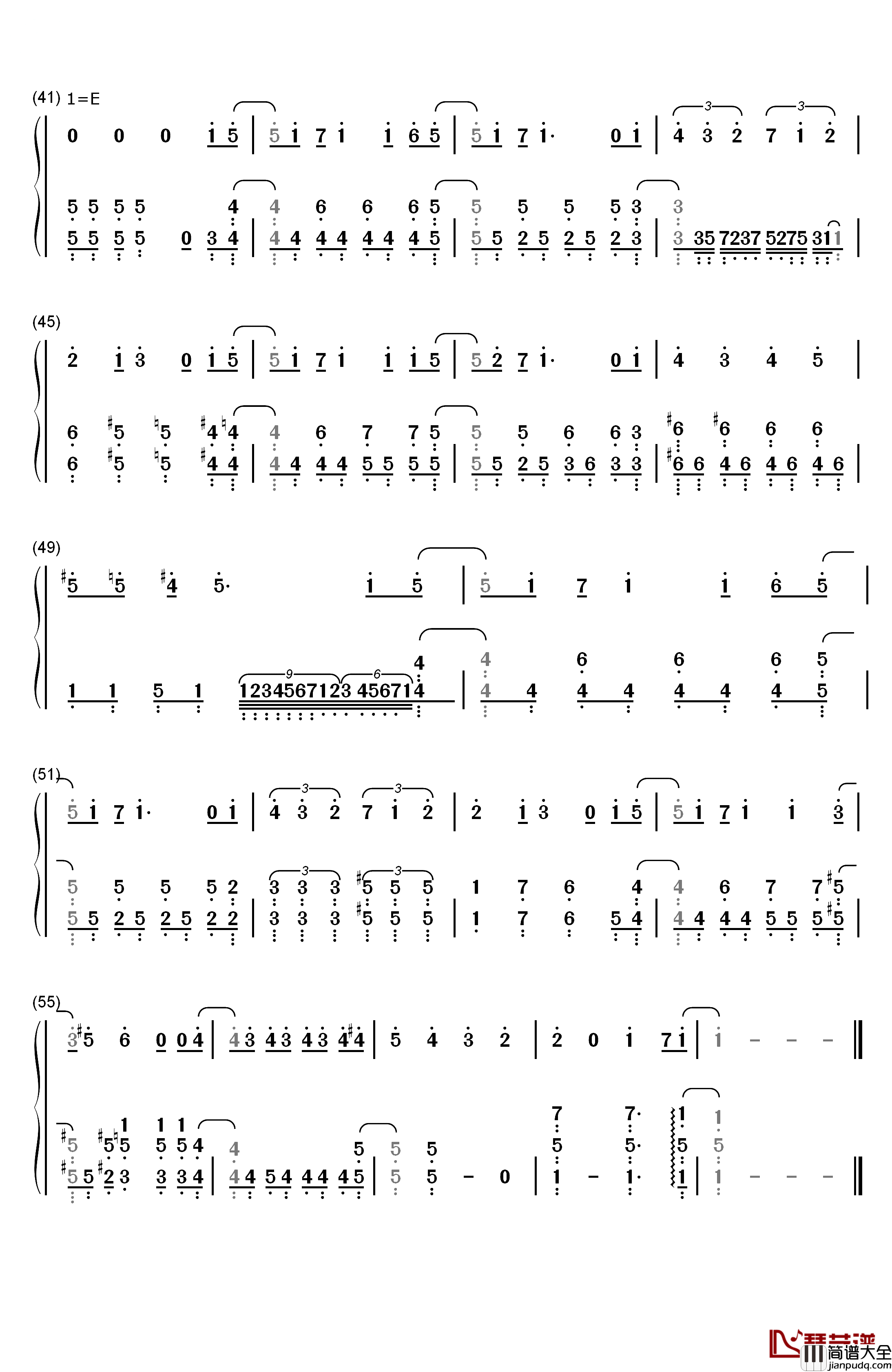 コレカラ钢琴简谱_数字双手_Machico