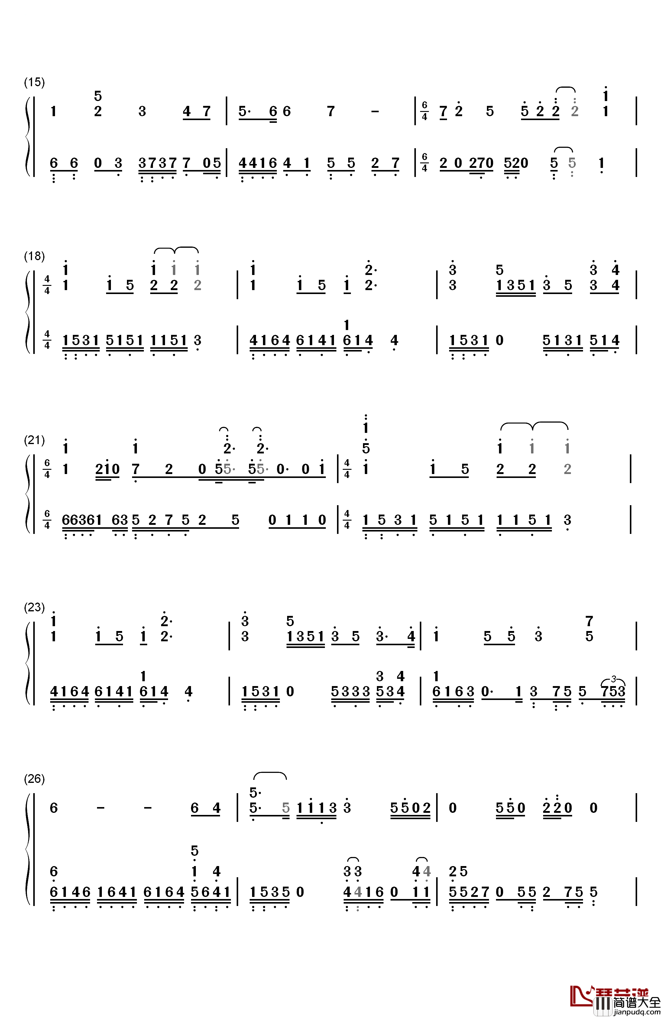 The_Scale_Song钢琴简谱_数字双手_Kan_R._Gao