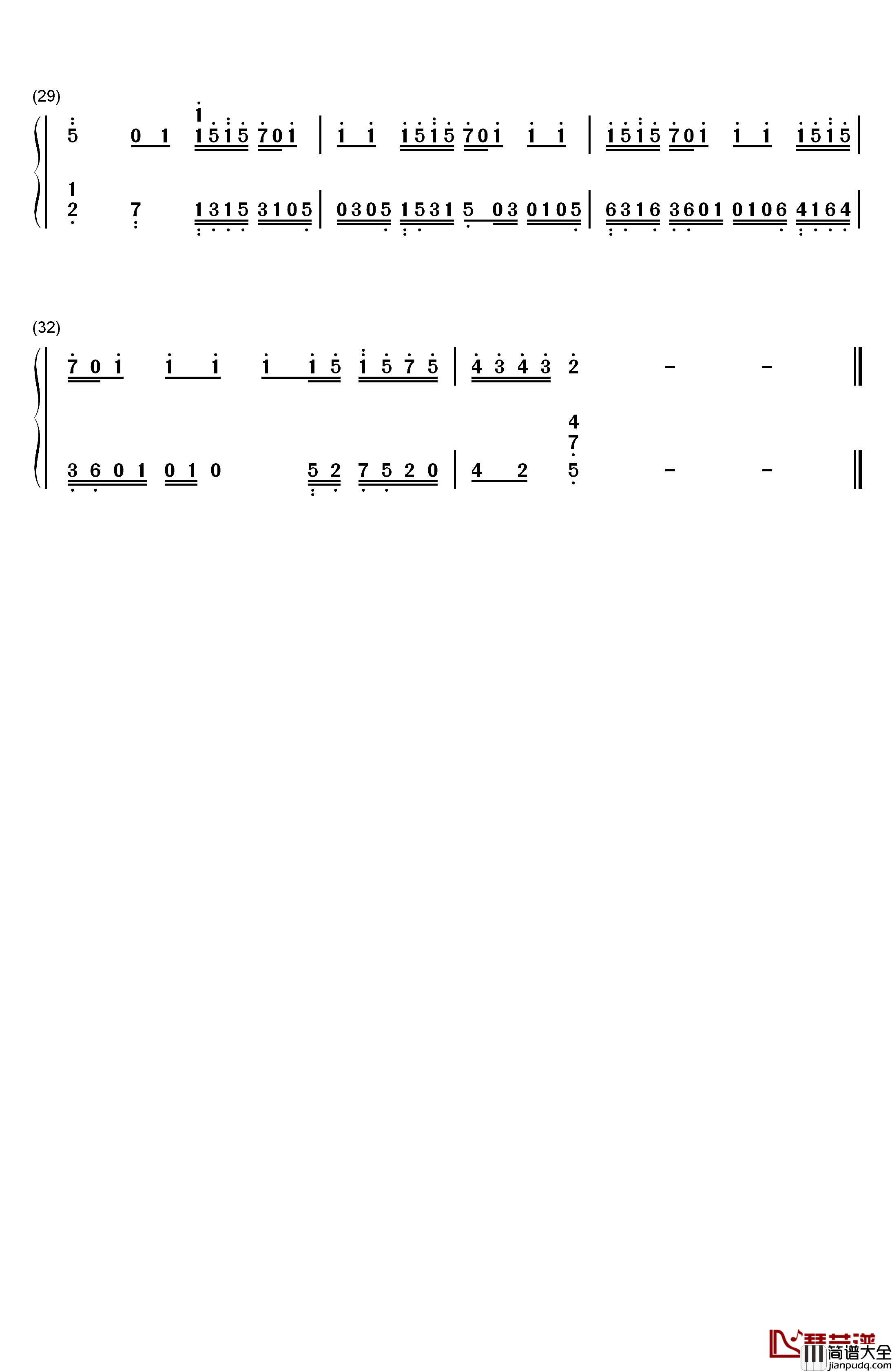 The_Scale_Song钢琴简谱_数字双手_Kan_R._Gao