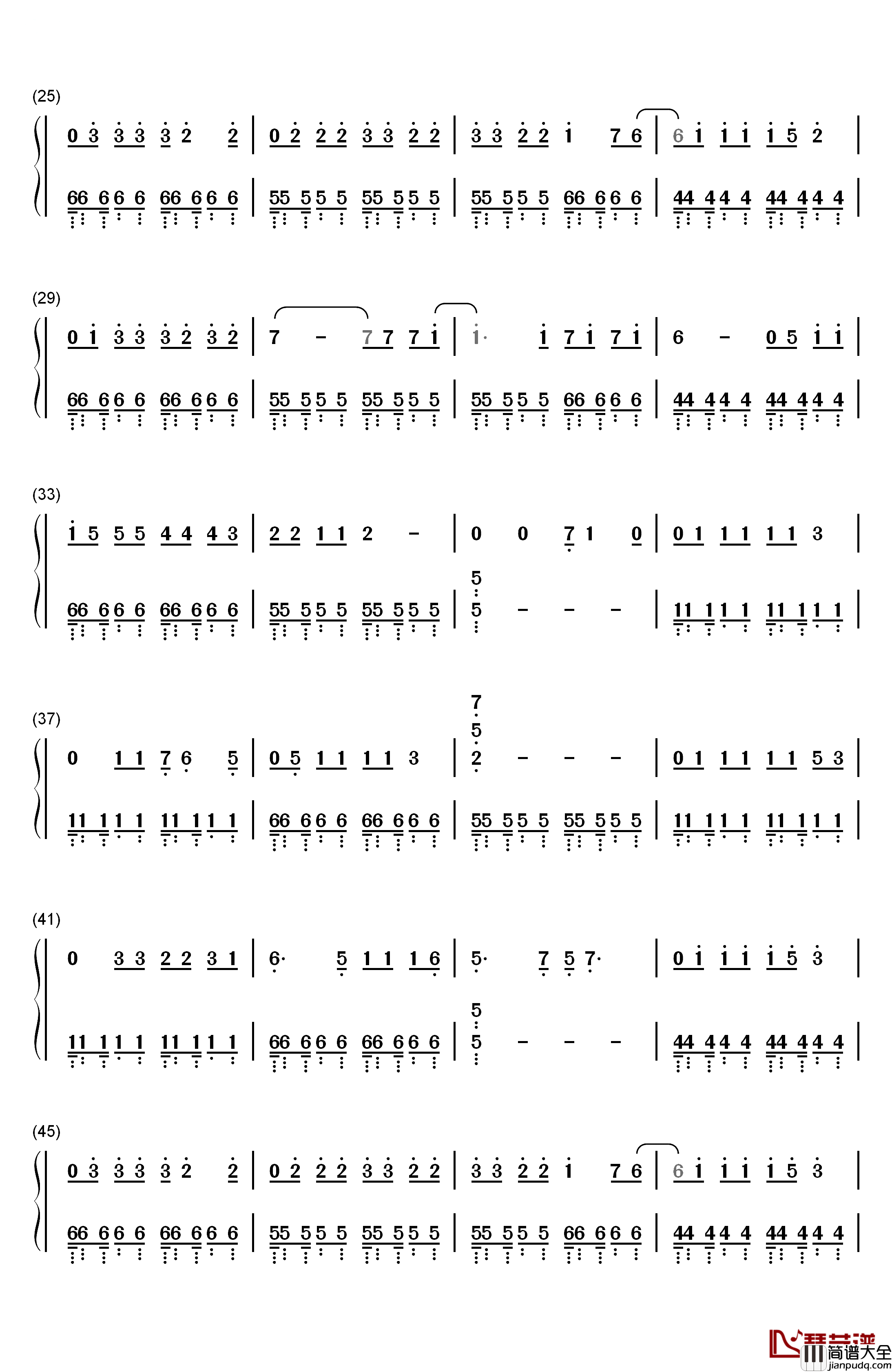 Team钢琴简谱_数字双手_Lorde