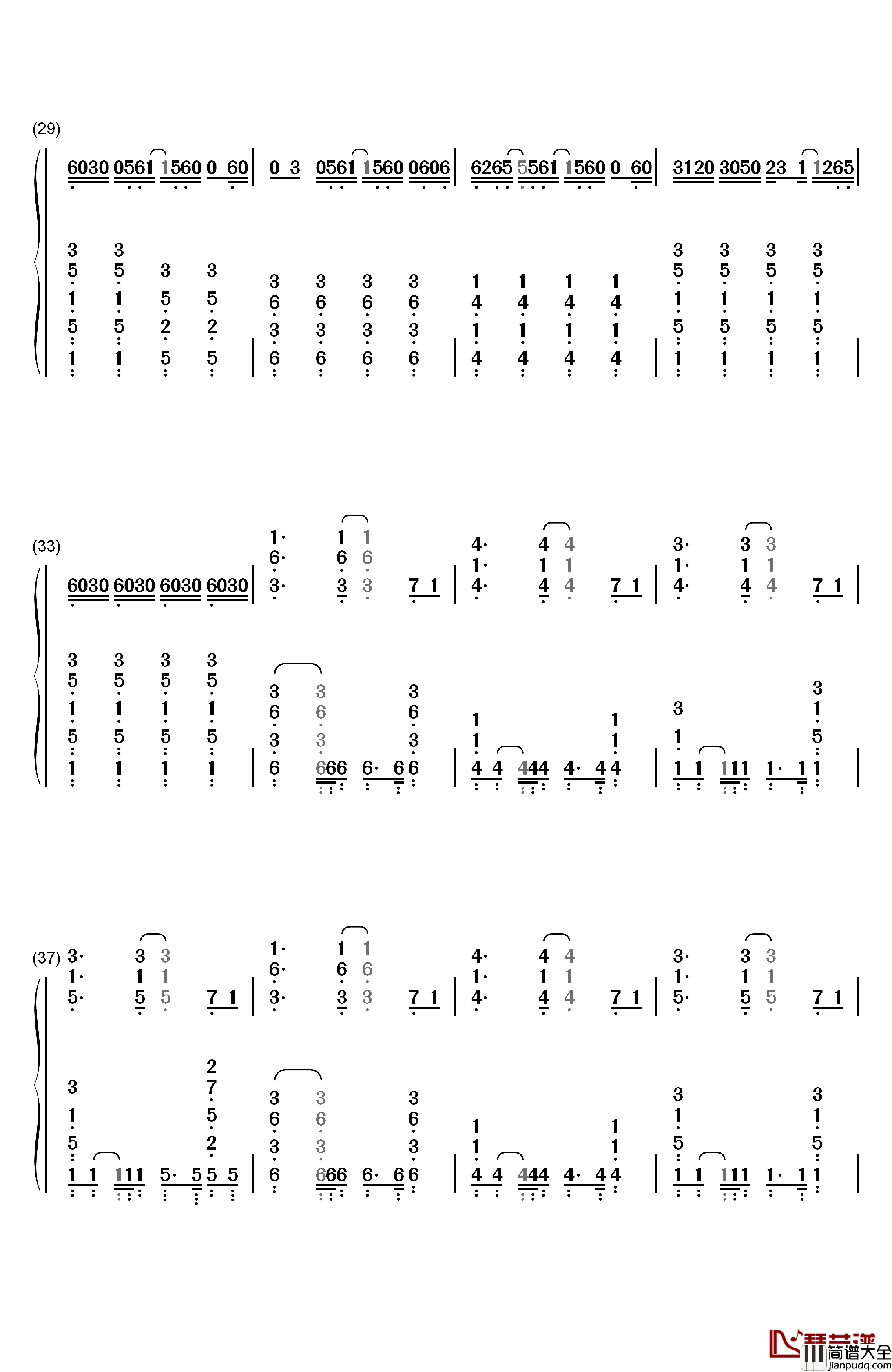 Seve钢琴简谱_数字双手_Tez_Cadey