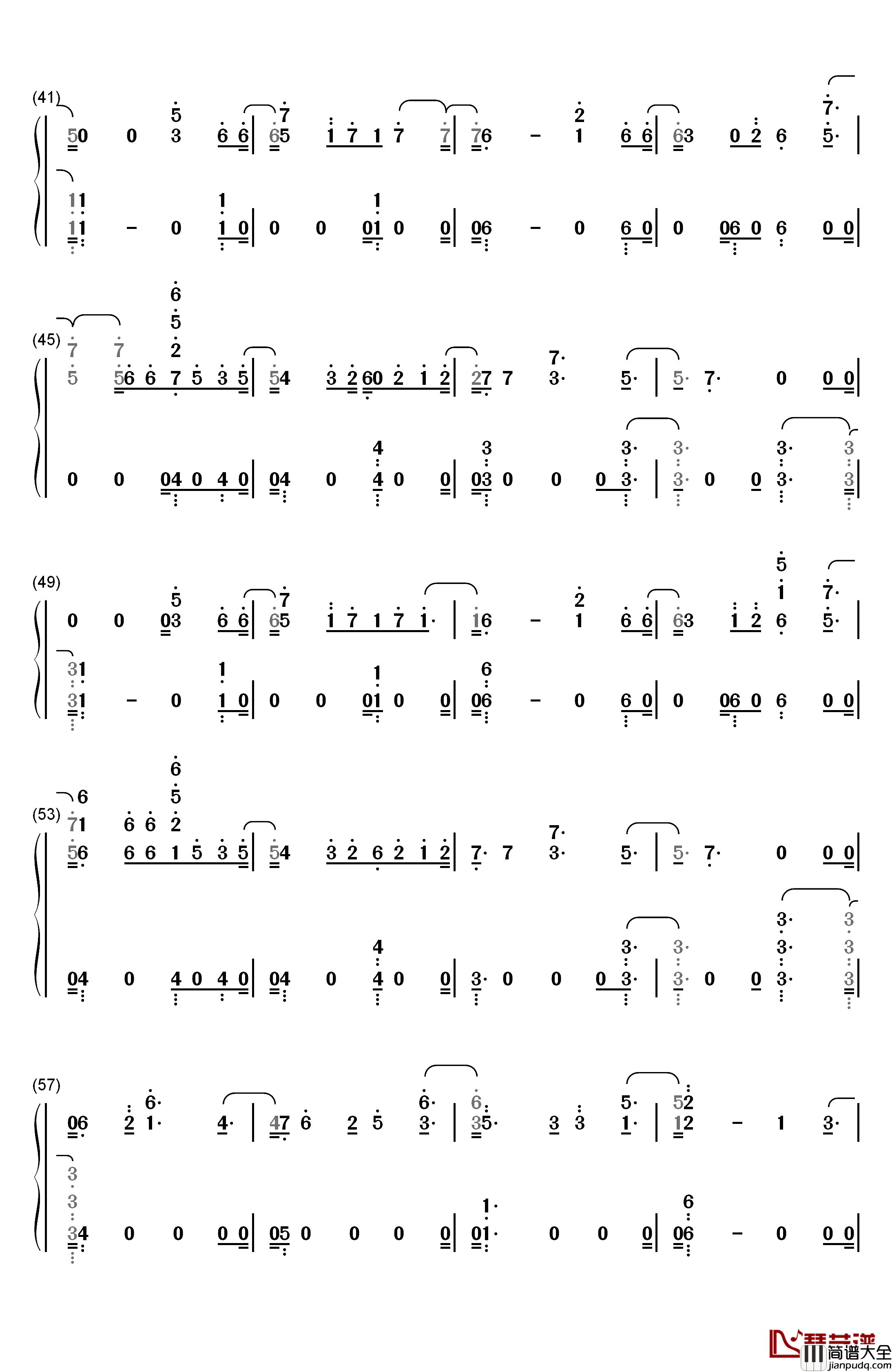 Don't_Dream_It's_Over钢琴简谱_数字双手_Crowded_House