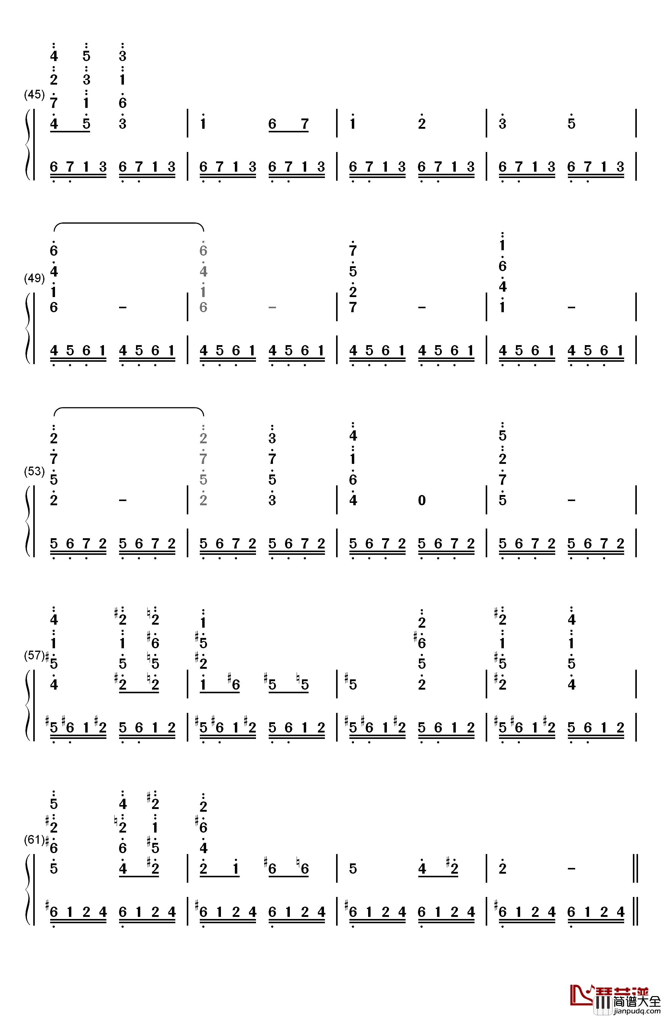 Prelude钢琴简谱_数字双手_植松伸夫