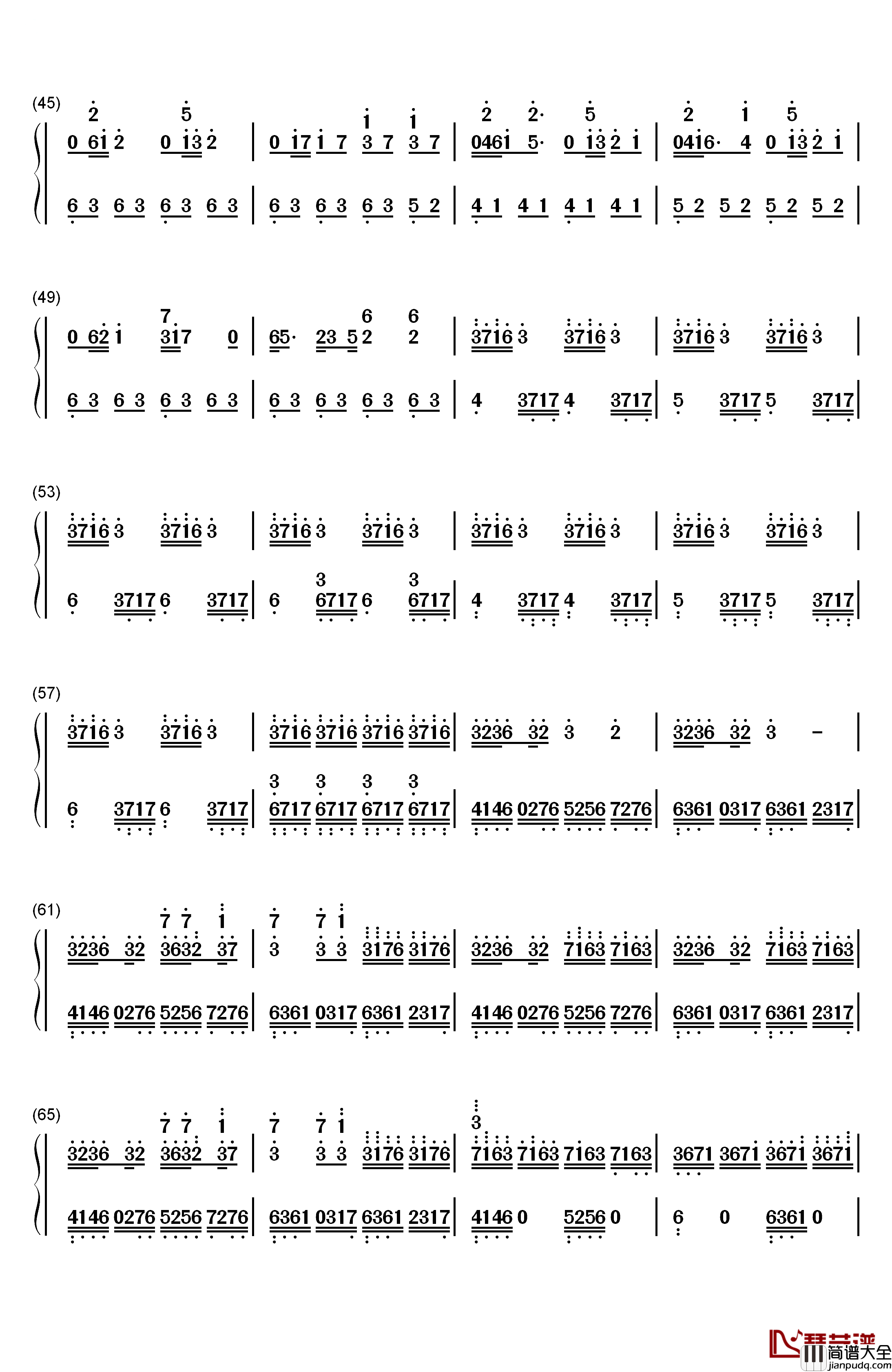 Luv_Letter钢琴简谱_数字双手_Dj_Okawari