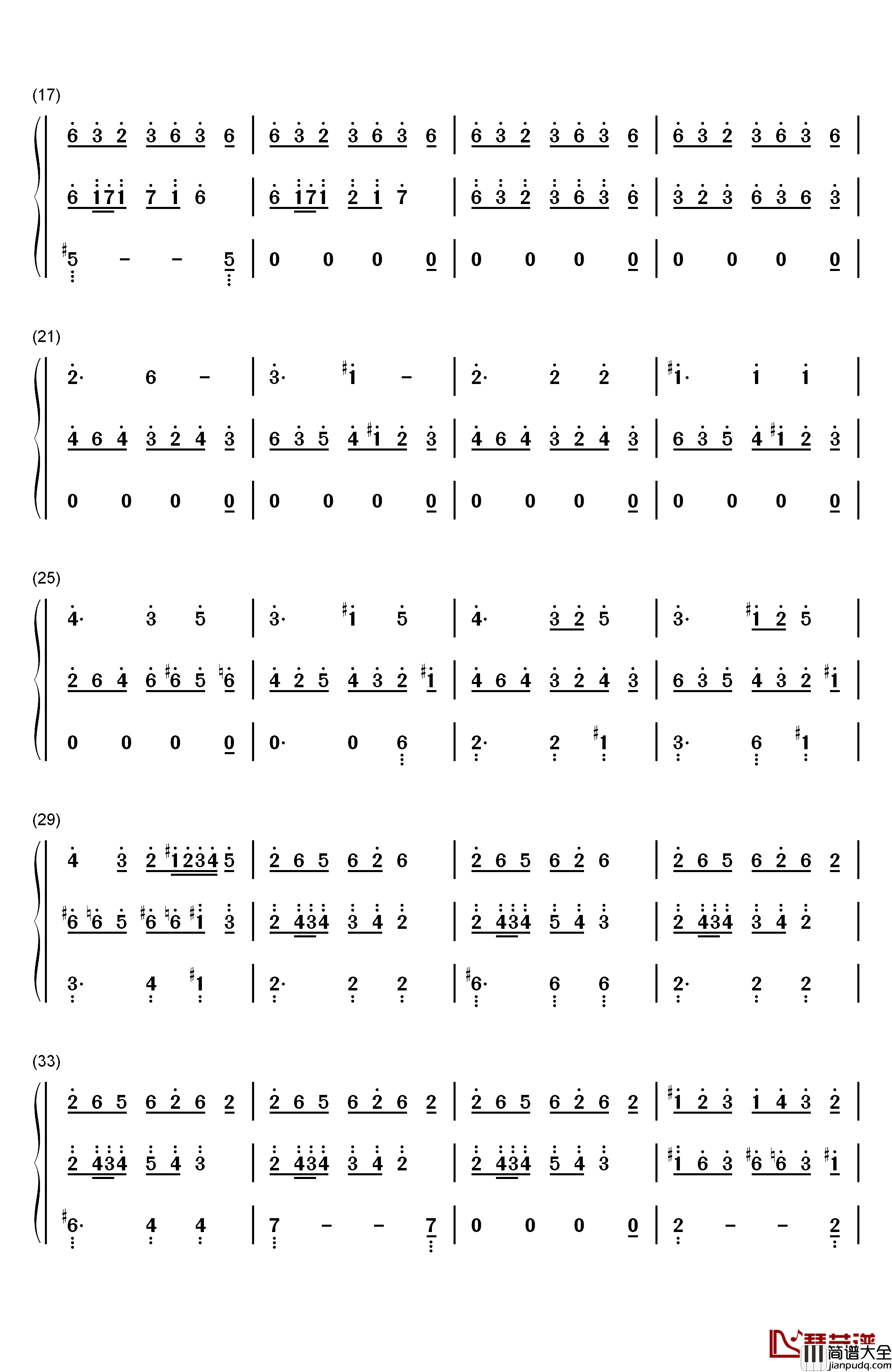 The_Mirror_Lied钢琴简谱_数字双手_Kan_R._Gao